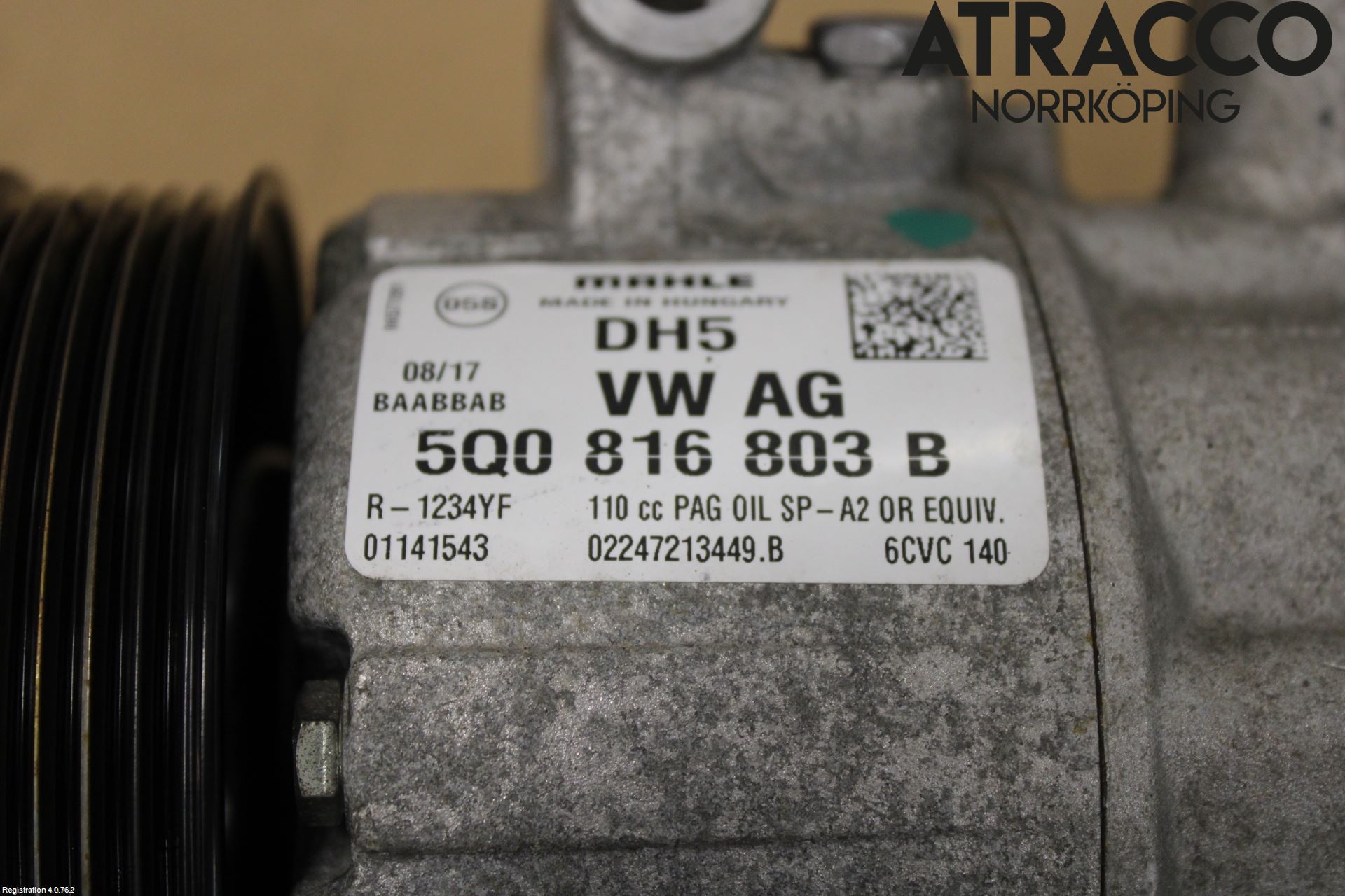Volkswagen VW PASSAT 15-19 Varme Ac Kompressor