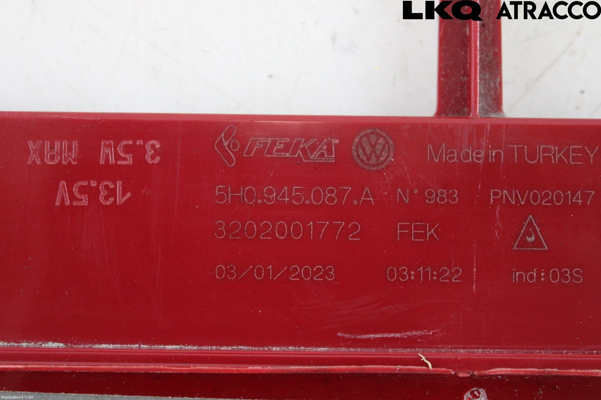 Volkswagen VW ID.4 21- Bremselys Bakrute