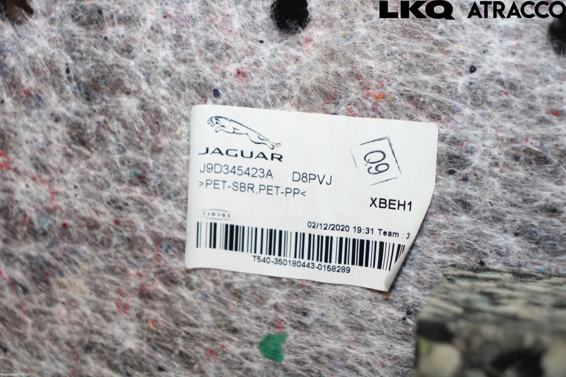 Jaguar I-PACE 18- Innr Sidetrekk-Deksel