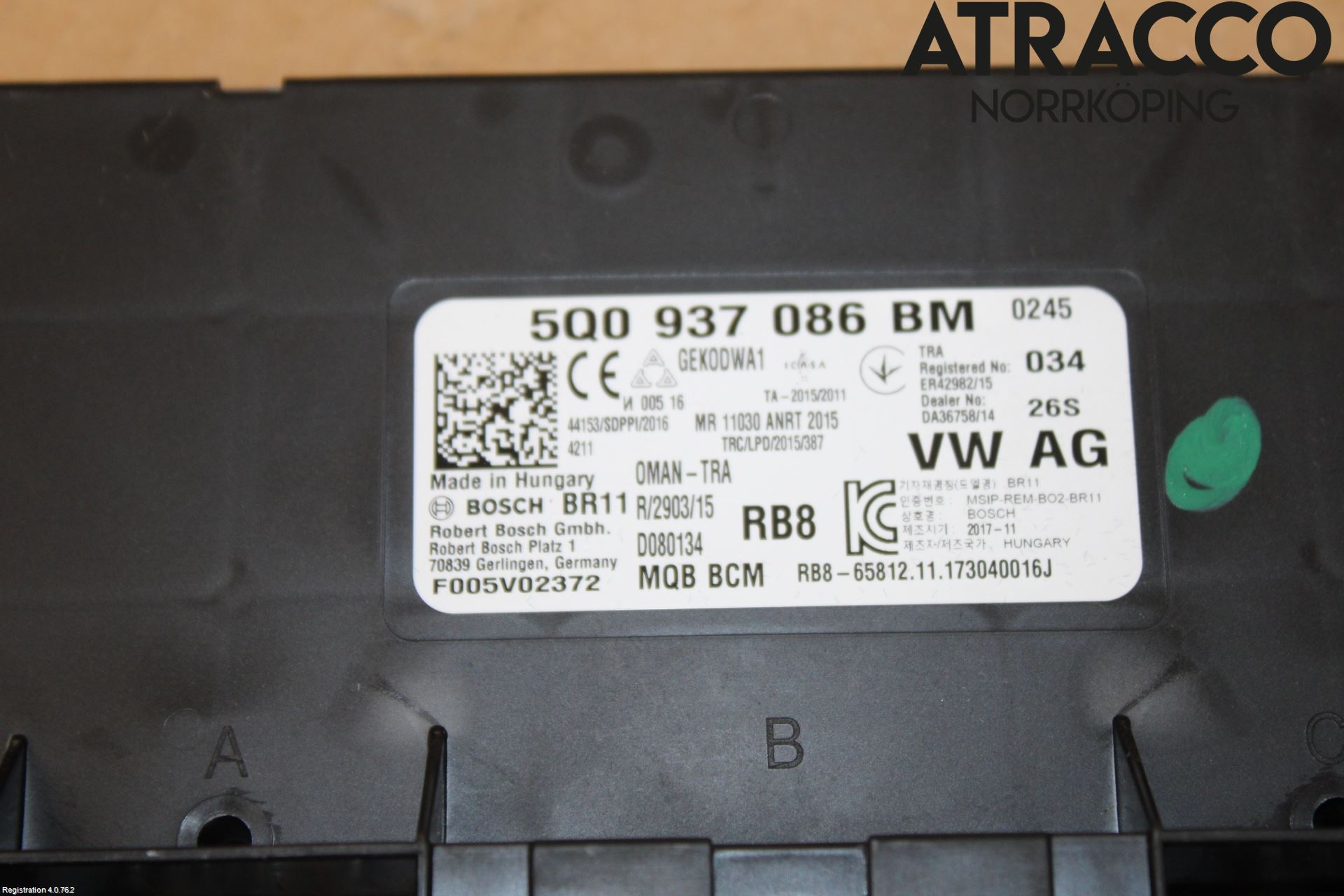 Volkswagen VW PASSAT 15-19 Styreenhet Klima