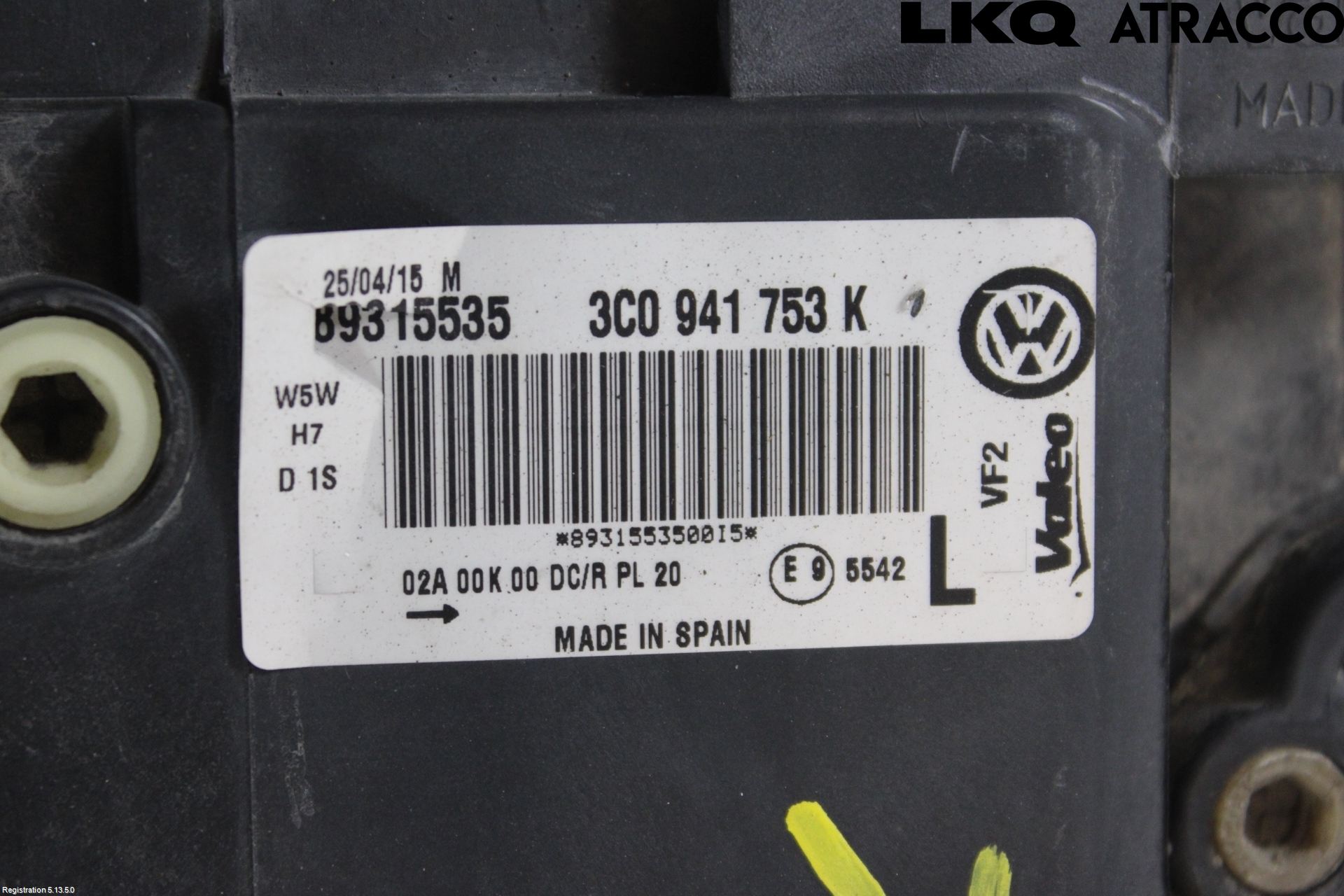 Volkswagen VW PASSAT 05-11 Frontlykt Venstre