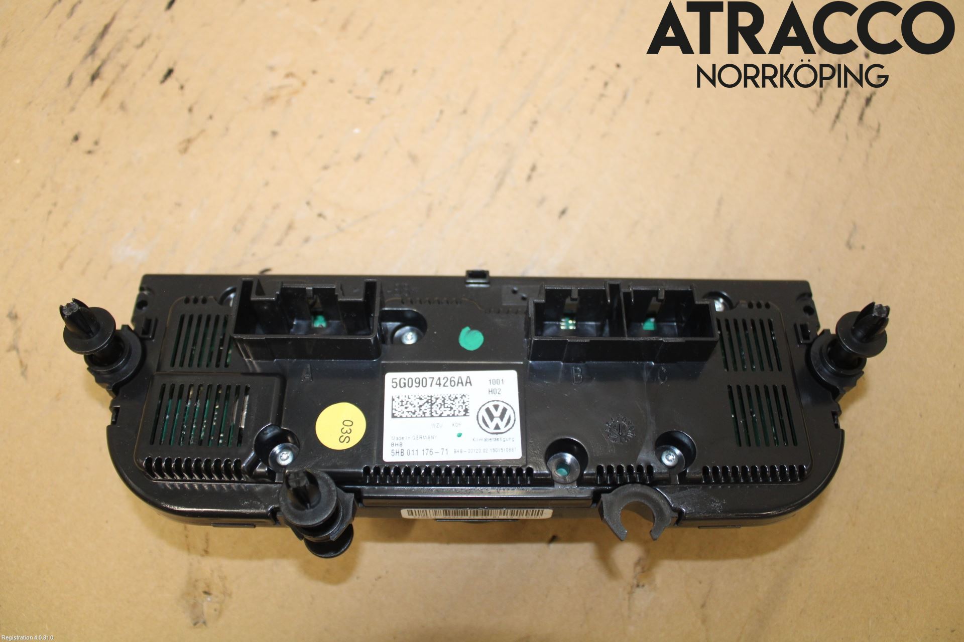 Volkswagen VW GOLF / E-GOLF VII 13-20 Varmeapparat Panel(Regulering)