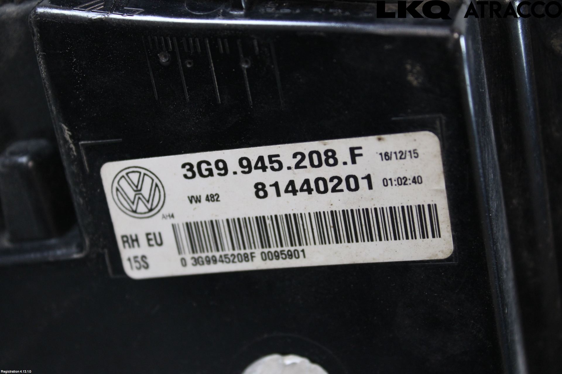 Volkswagen VW PASSAT 15-19 Baklykt Høyre