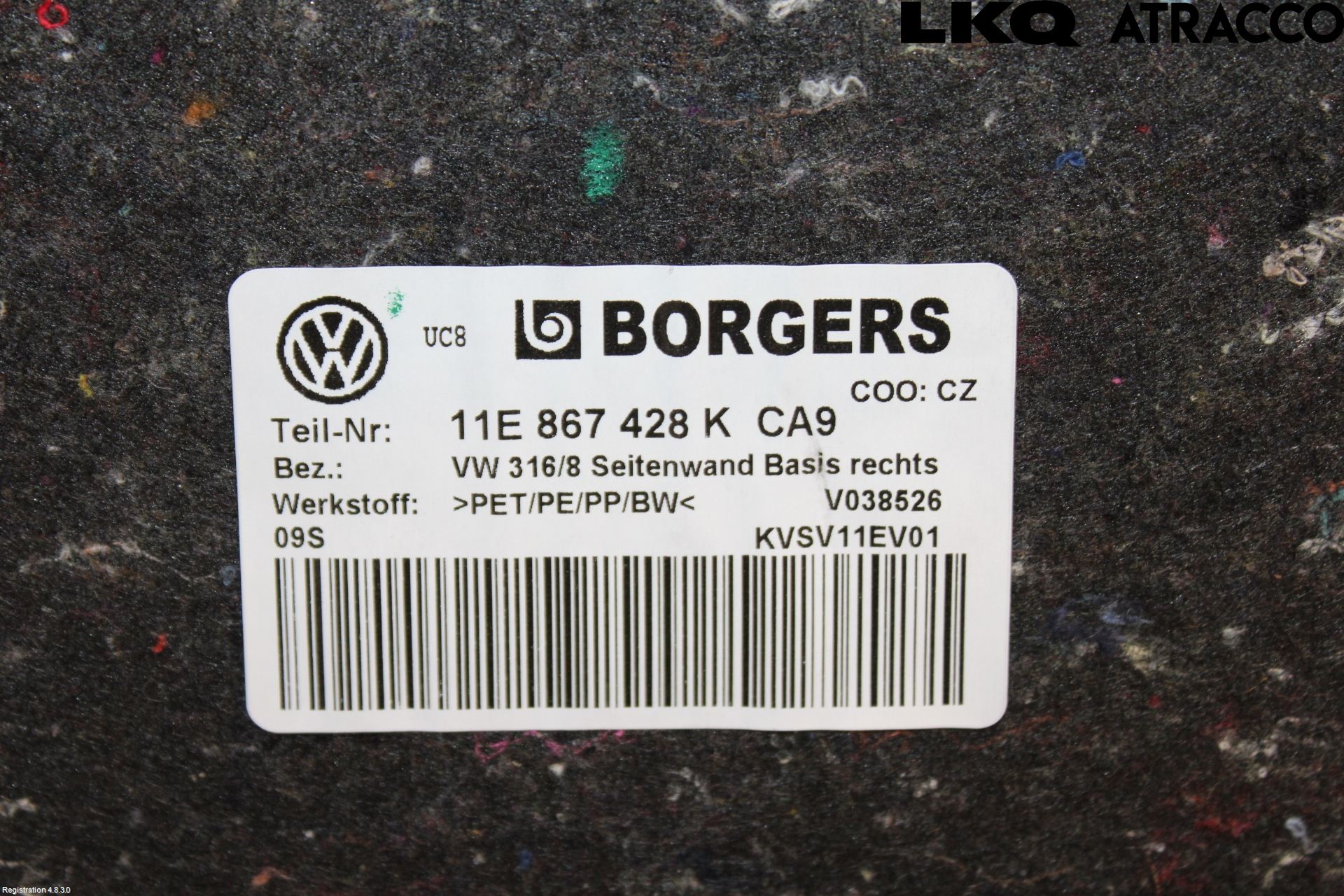 Volkswagen VW ID.4 21- Innr Sidetrekk-Deksel