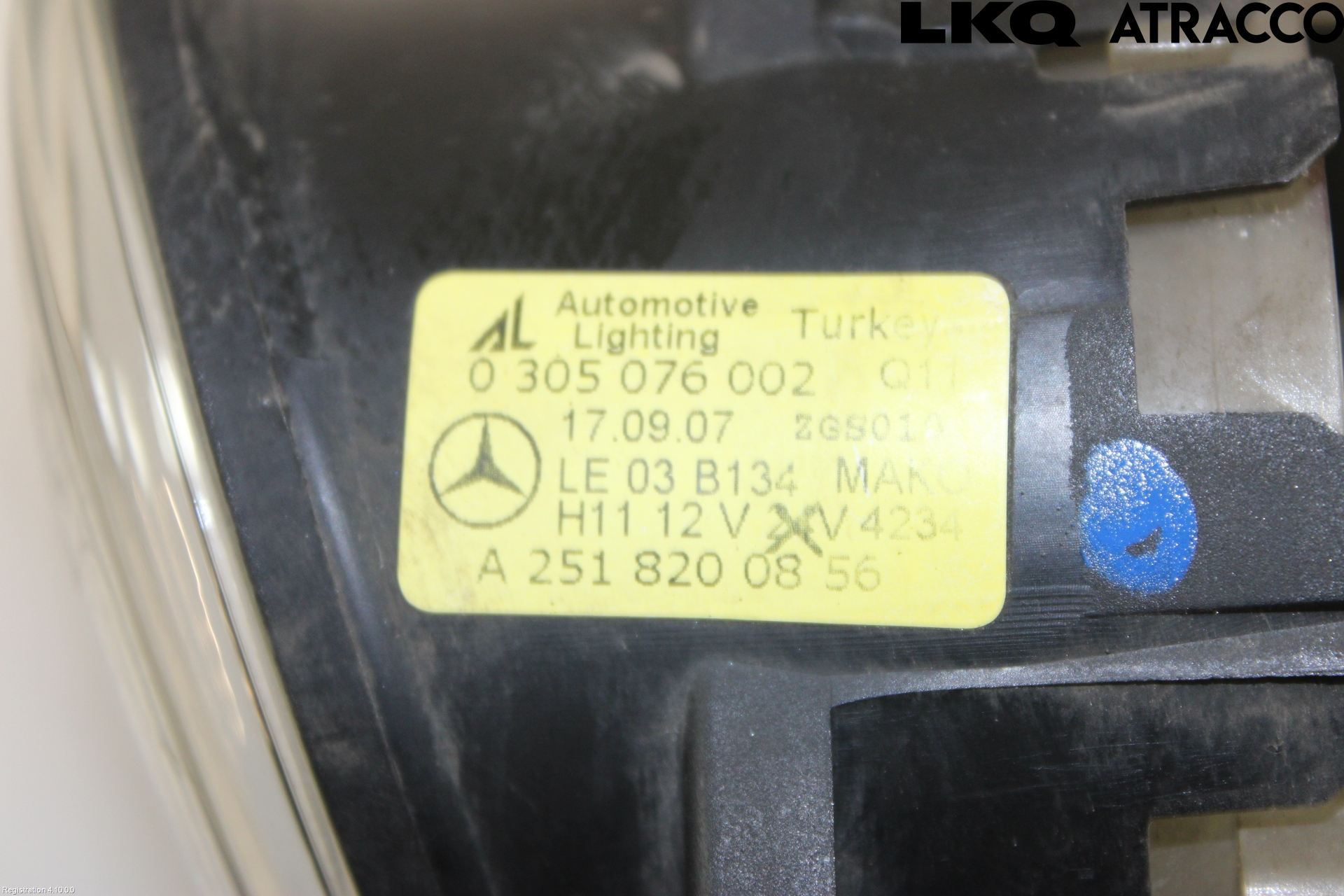 Mercedes-Benz MB B-KLASS (W245) 05-12 Frontlykt-Kurve-Tåkelys