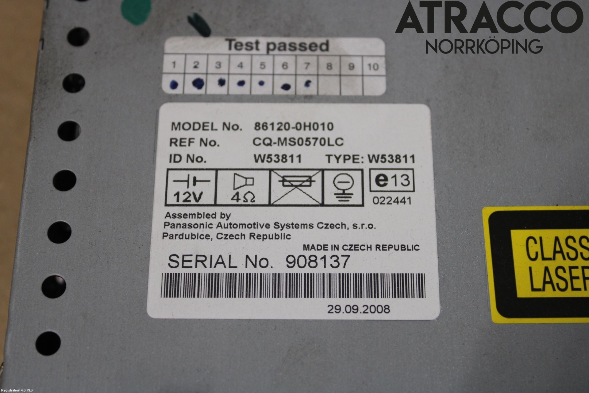 Toyota AYGO 06-14 Stereo Radio Med Cd
