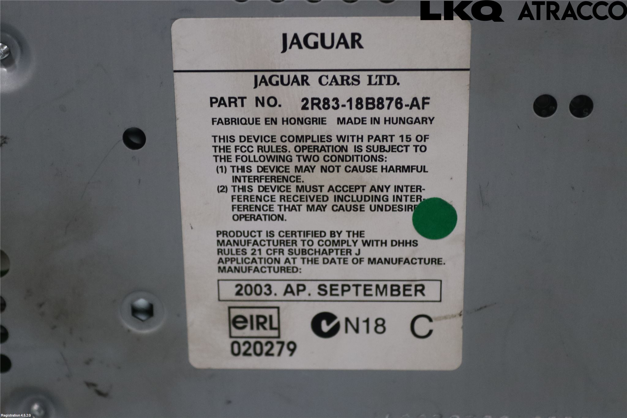 Jaguar S-TYPE Stereo Radio Med Cd