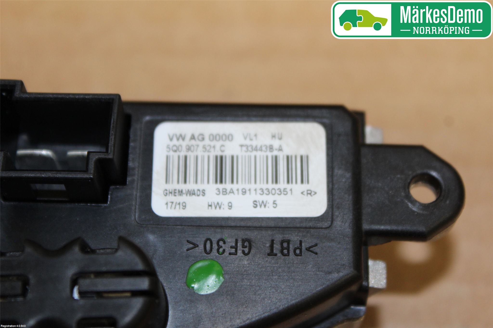 Volkswagen VW GOLF / E-GOLF VII 13-20 Varmeapparat Viftemotstand