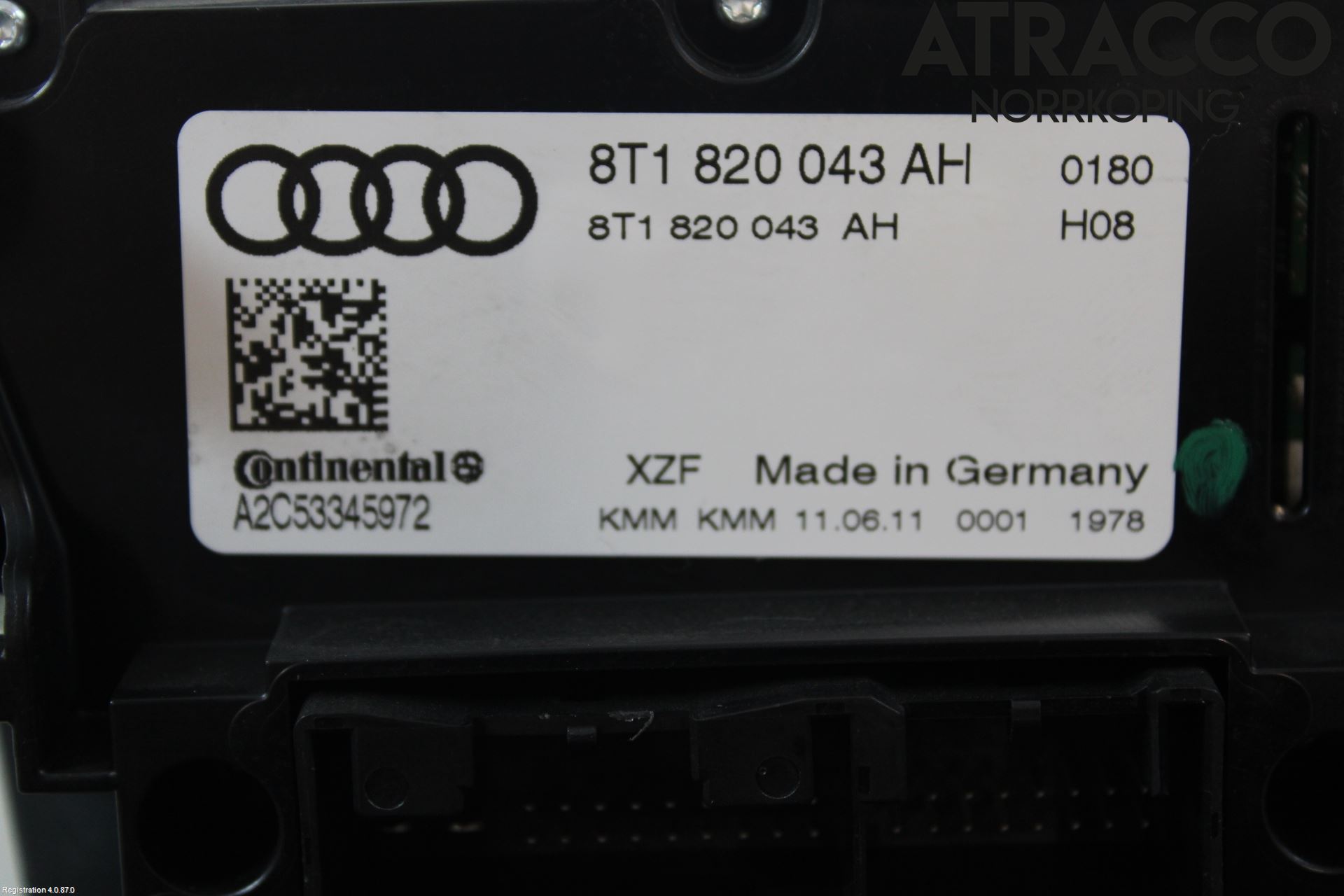 Audi A4/S4 08-11 Varmeapparat Panel(Regulering)