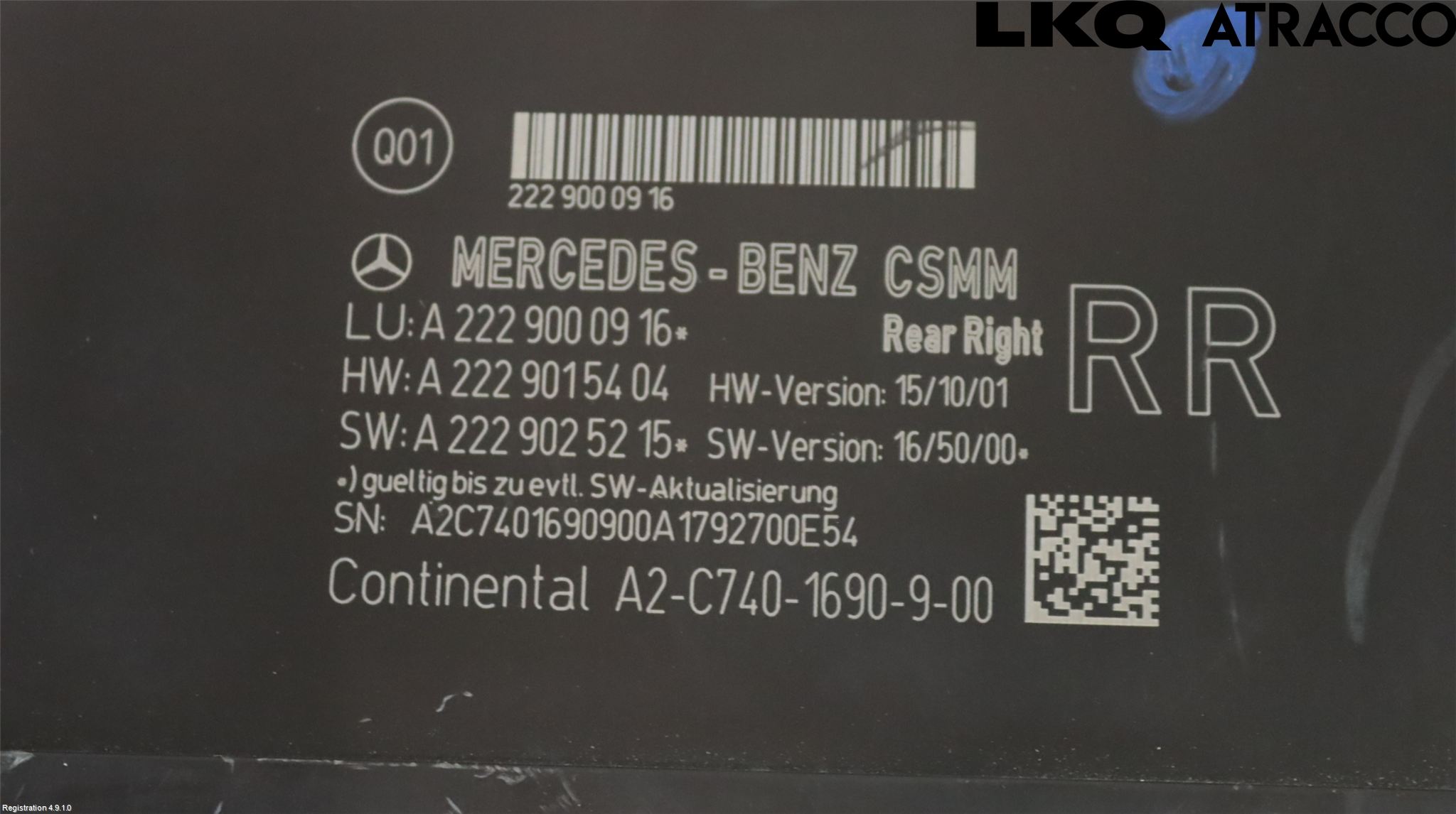 Mercedes-Benz MB S-KLASS (W222) 13-20 Styreenhet Øvrig