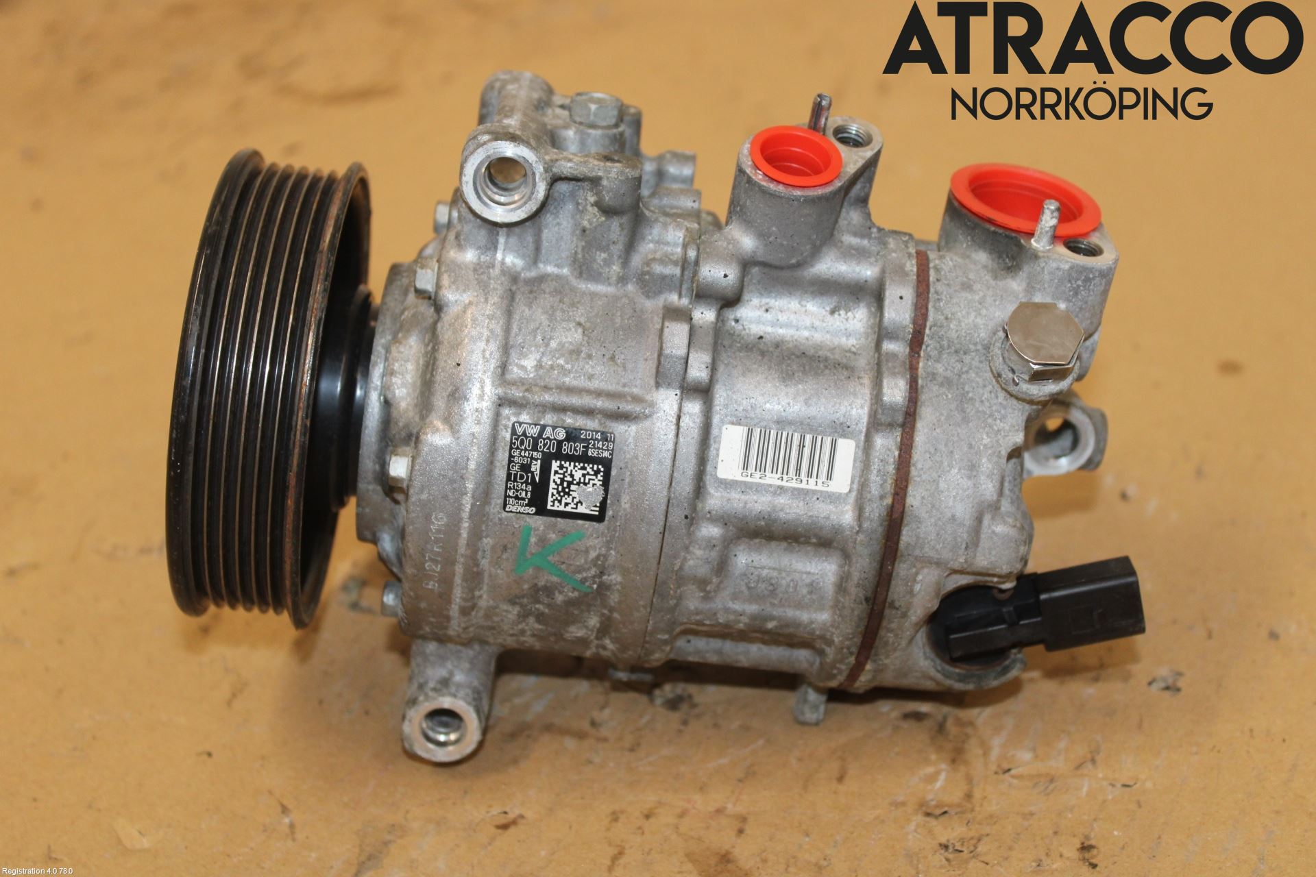 Volkswagen VW GOLF / E-GOLF VII 13-20 Varme Ac Kompressor