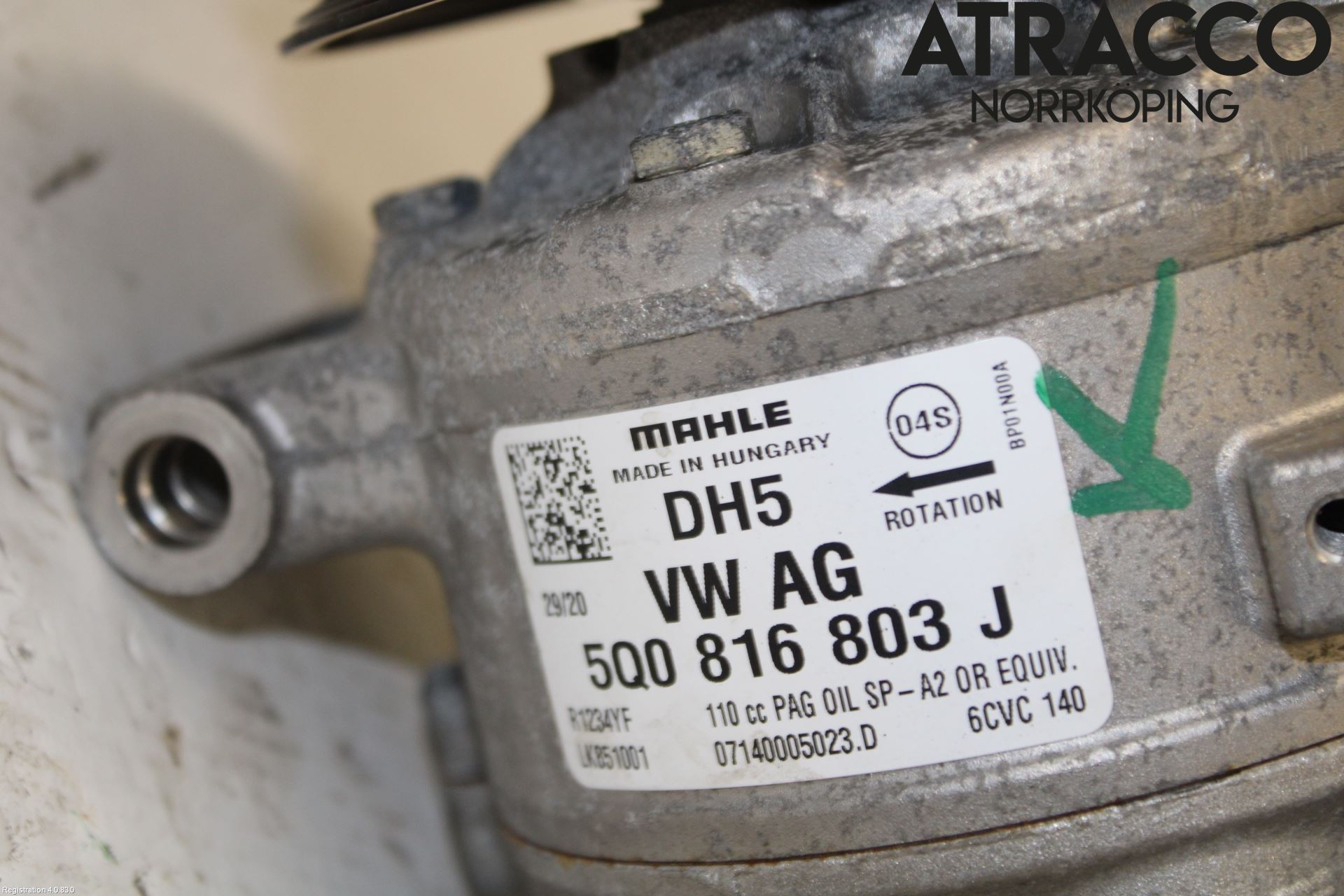 Volkswagen VW TIGUAN 16-24 Varme Ac Kompressor