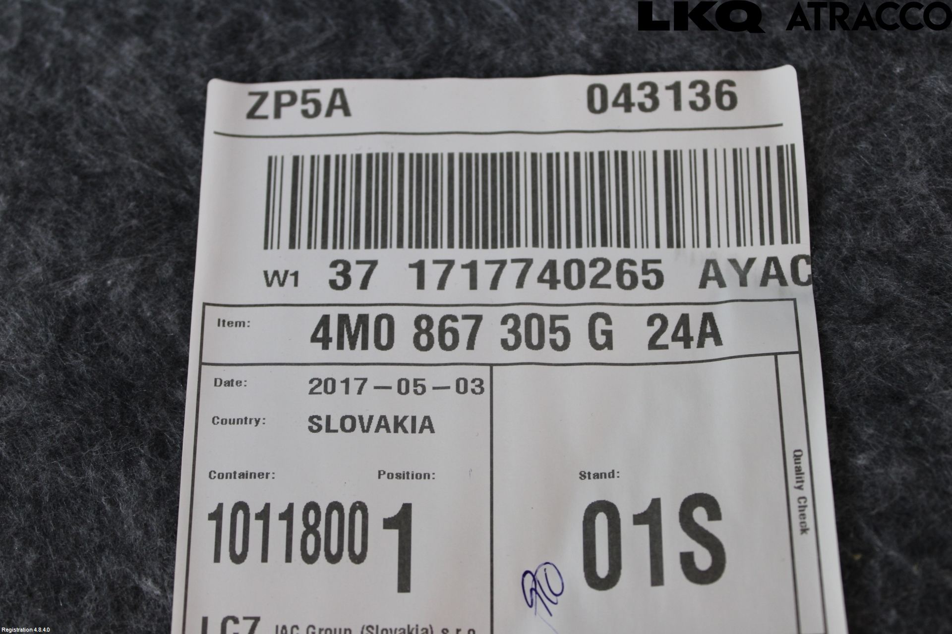 Audi Q7/SQ7 Innr Dørtrekk Venstre