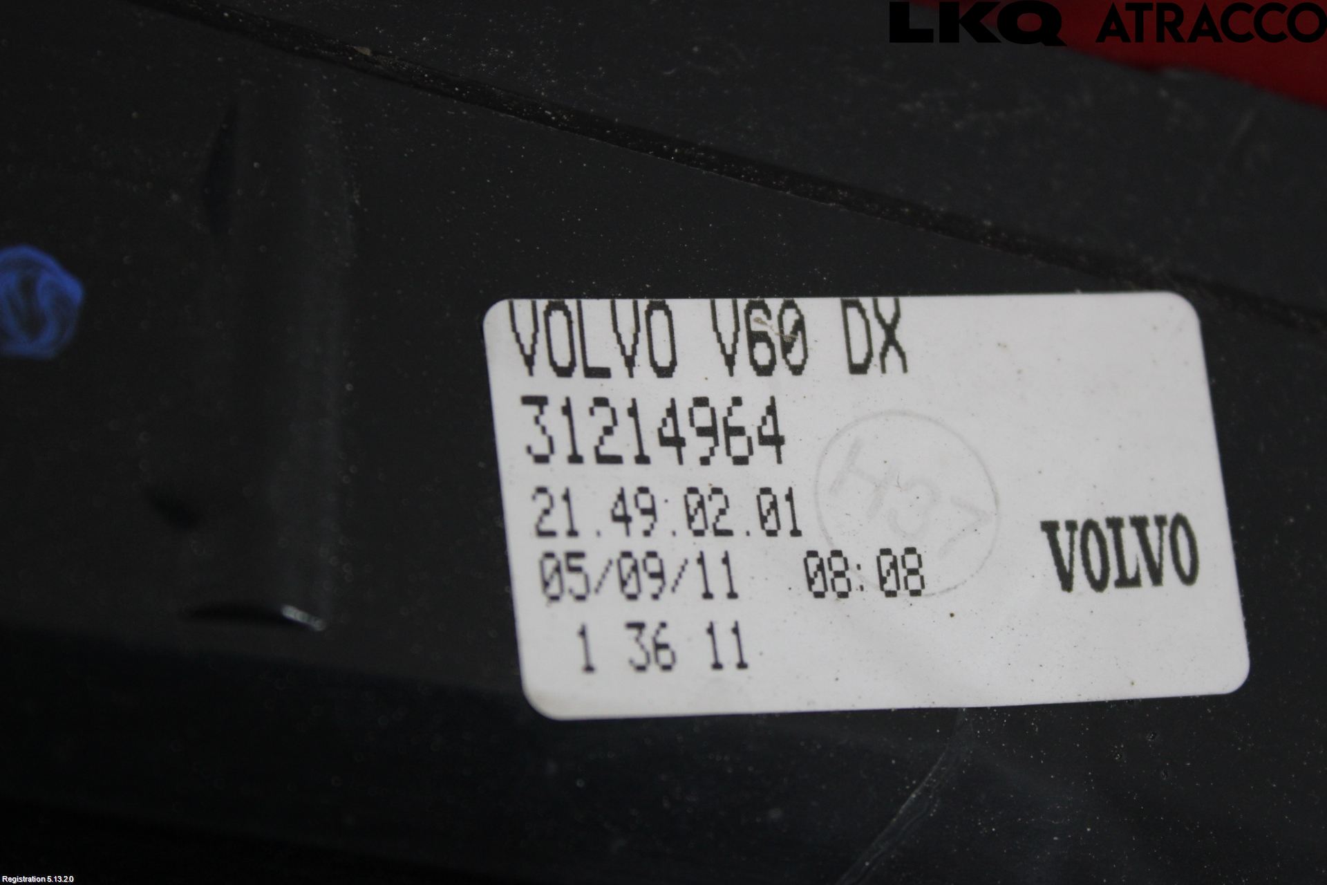 Volvo V60 11-13 Baklykt Høyre