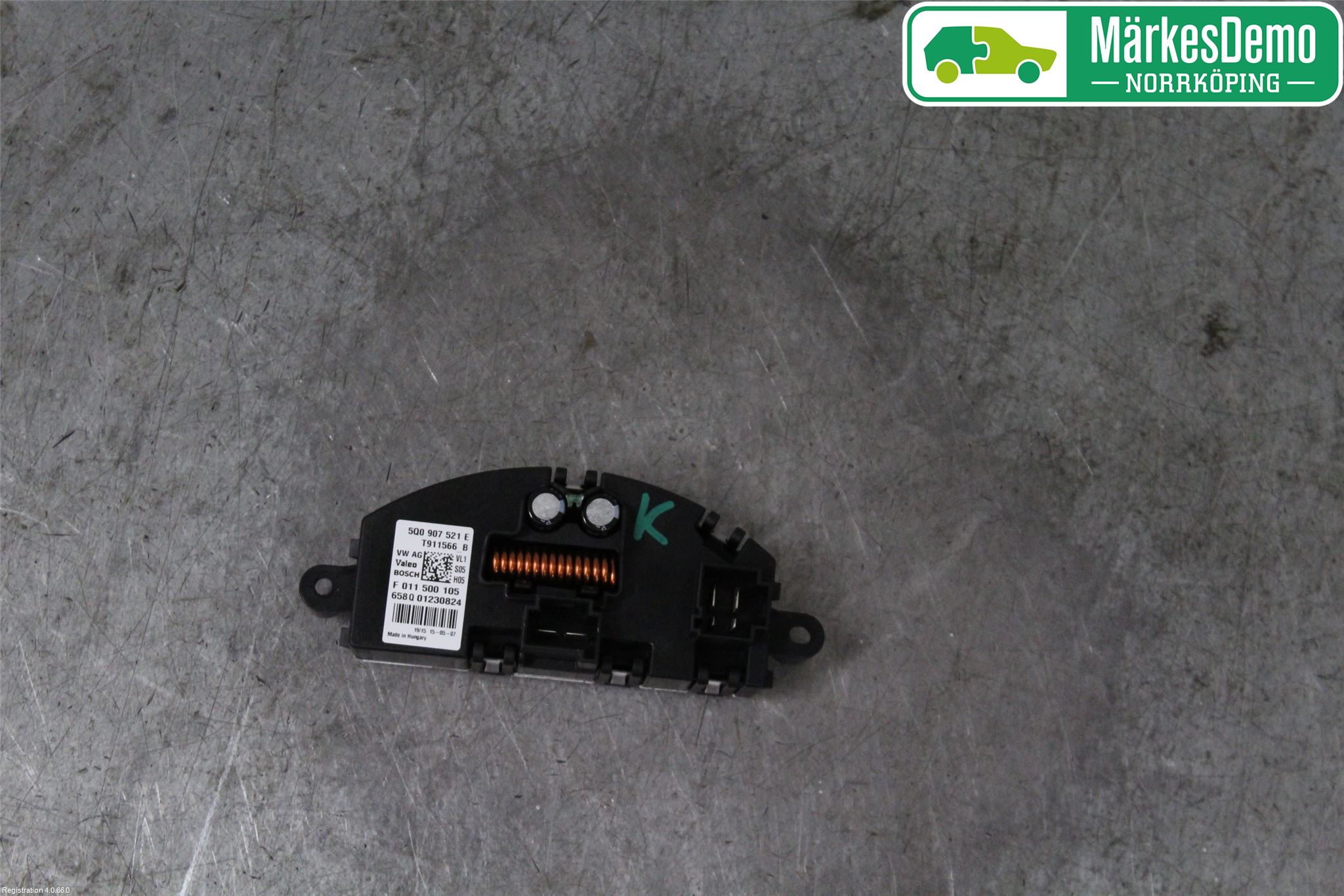 Volkswagen VW GOLF / E-GOLF VII 13-20 Varmeapparat Viftemotstand