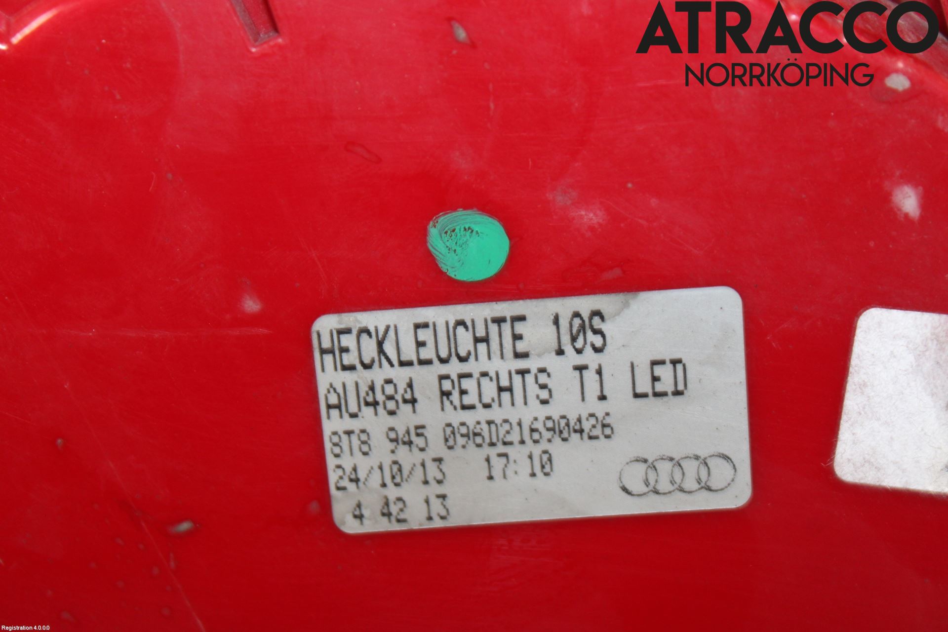 Audi A5 07-16 Baklykt Høyre