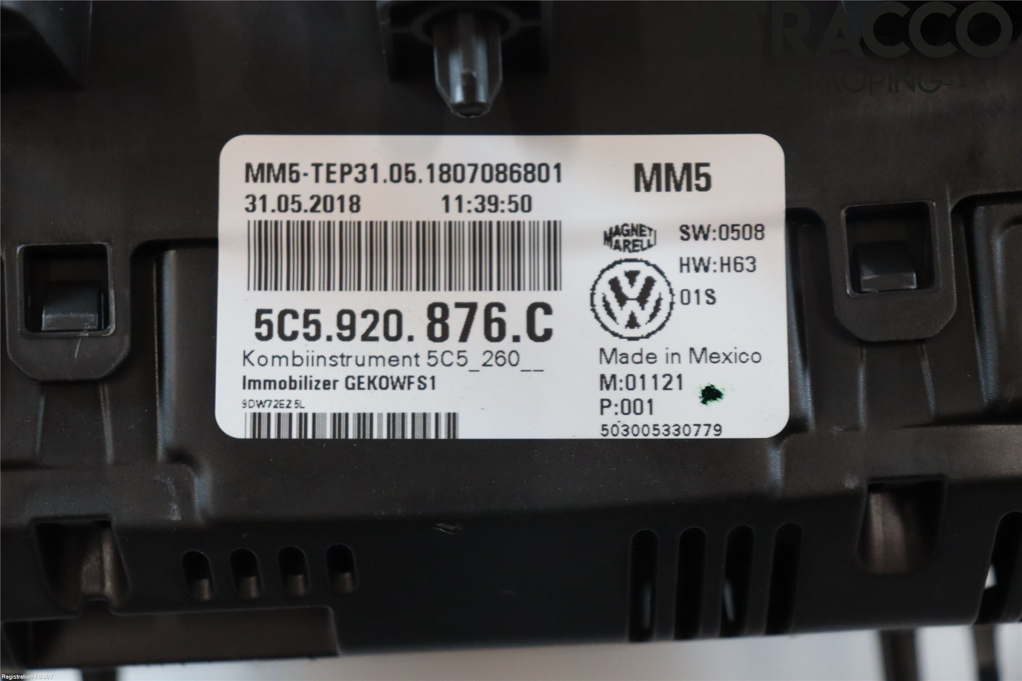 Volkswagen VW BEETLE 12- Instr Kombinert