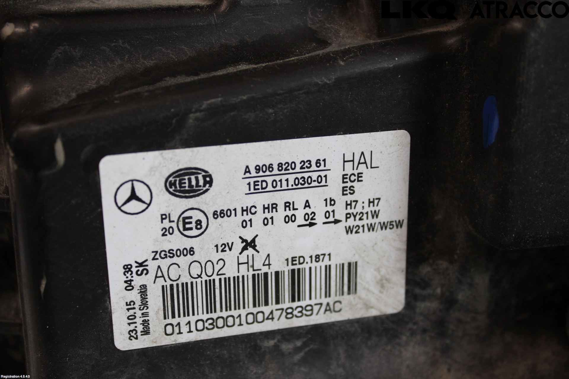 Mercedes-Benz MB SPRINTER (W906) 06-18 Frontlykt Venstre