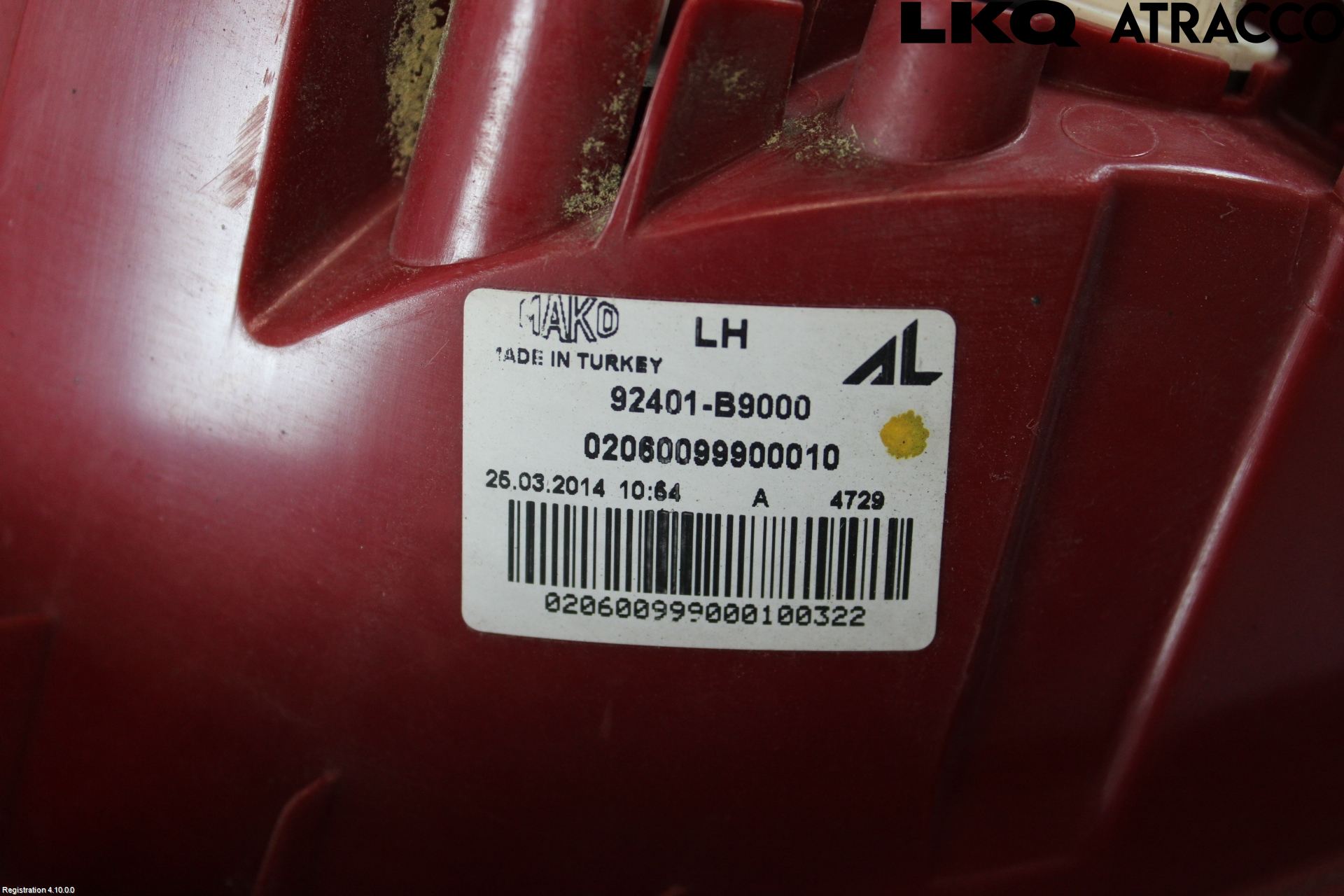 Hyundai i10 BA 14-16 Baklykt Venstre