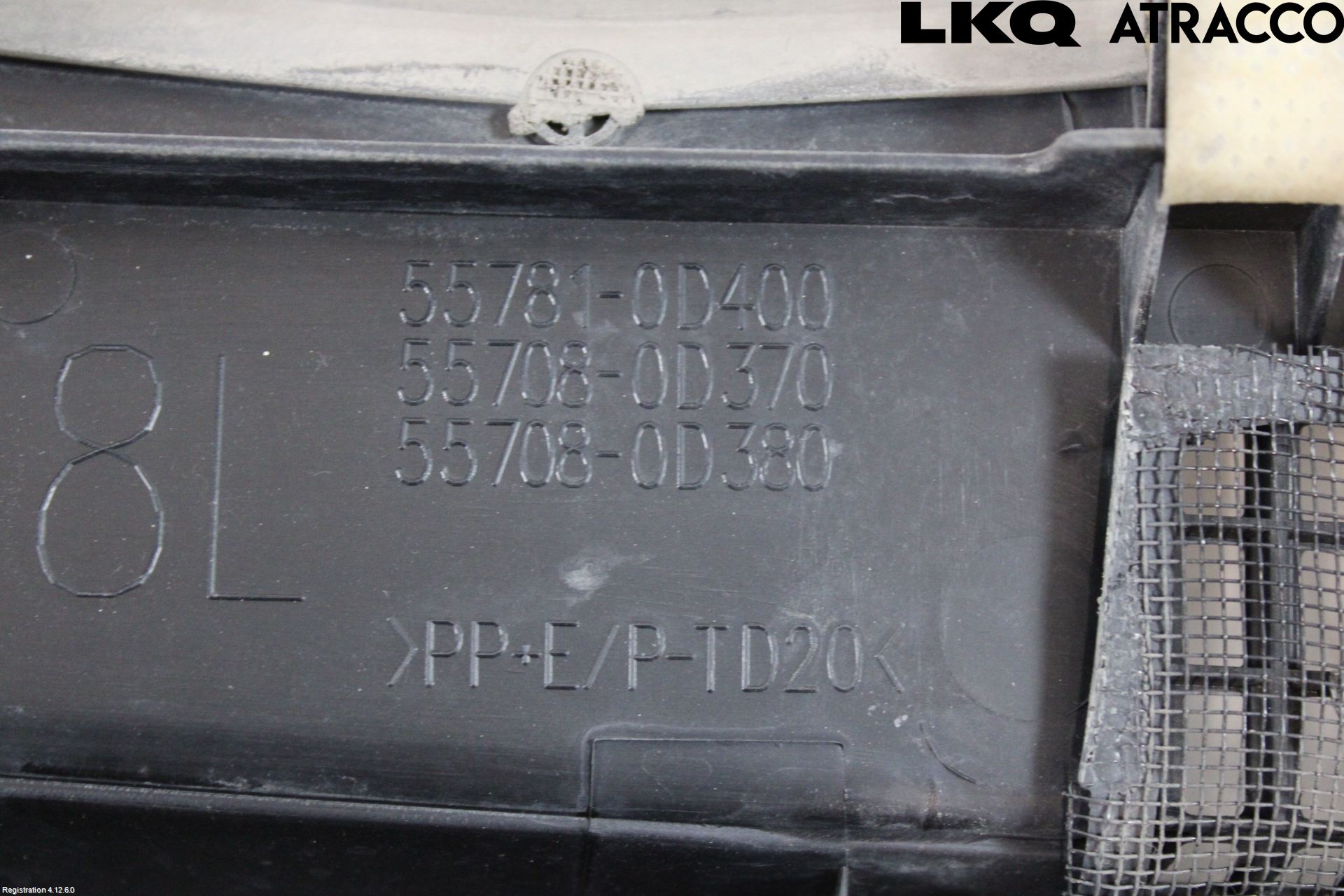 Toyota YARIS XP130 15-20 Visker Deksel-Grill-Under Frr