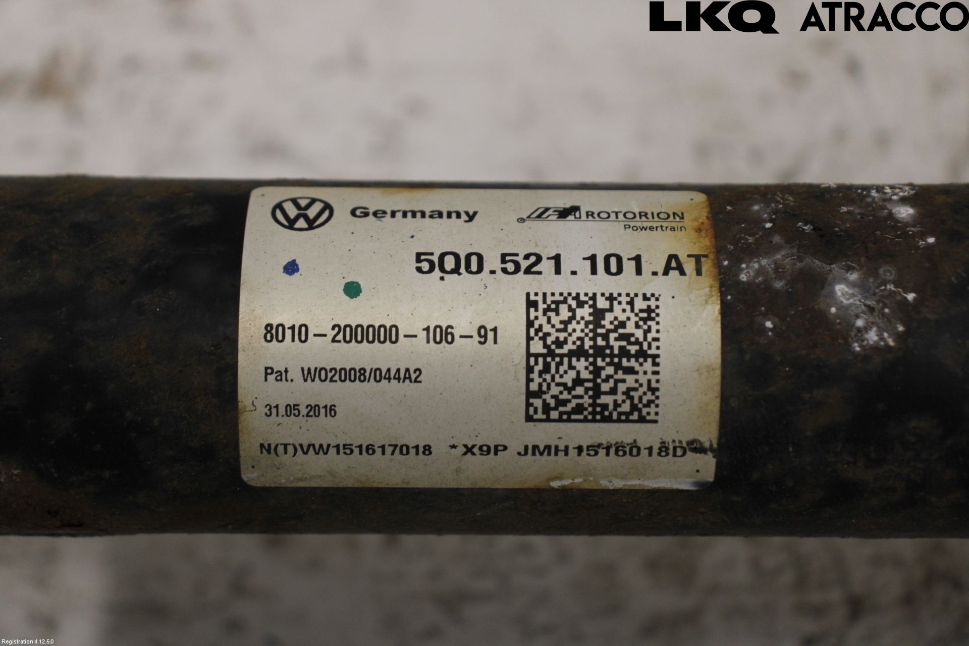 Volkswagen VW GOLF / E-GOLF VII 13-20 Mellomaksel Kompl