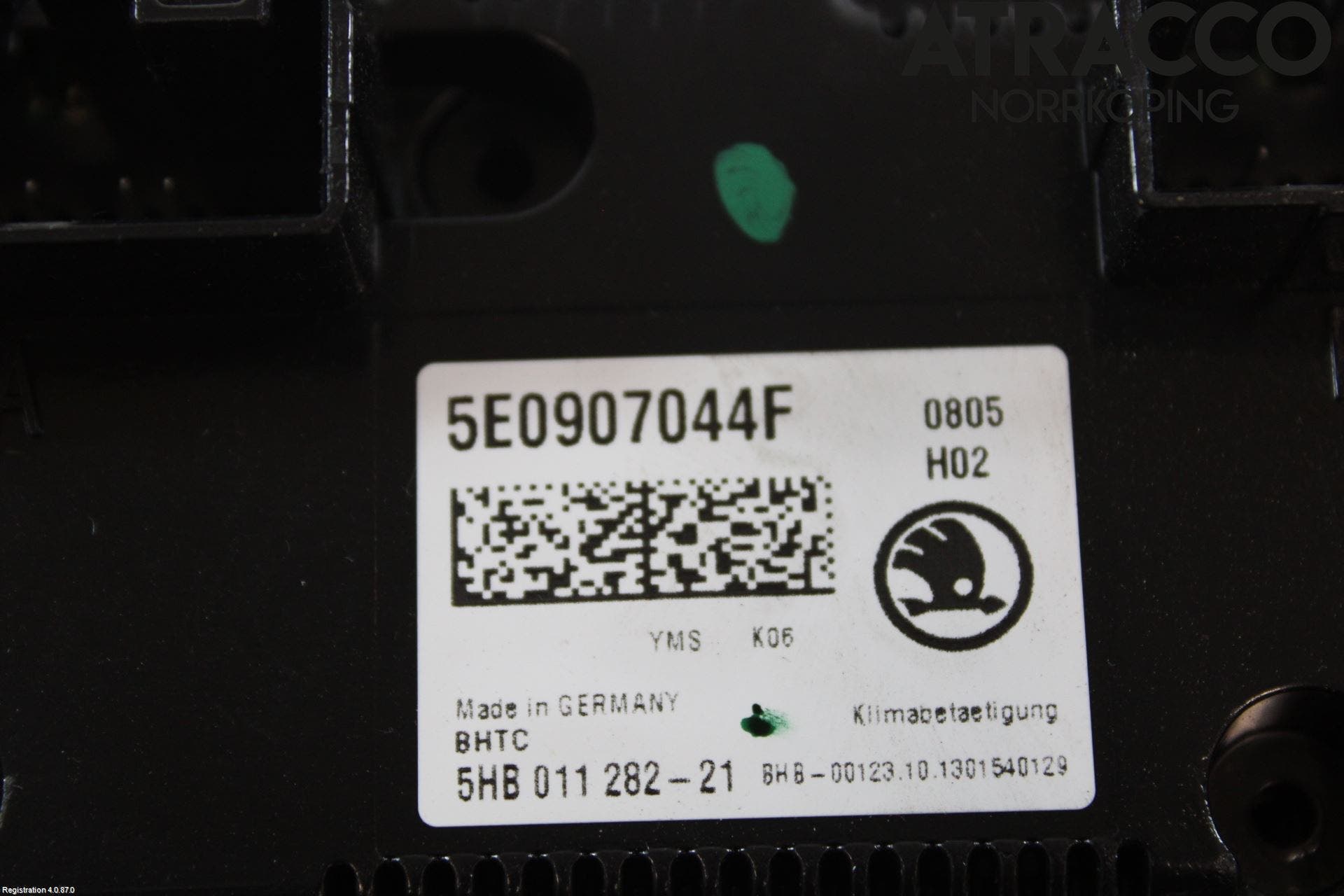 Skoda OCTAVIA (5E) 13-20 Varmeapparat Panel(Regulering)