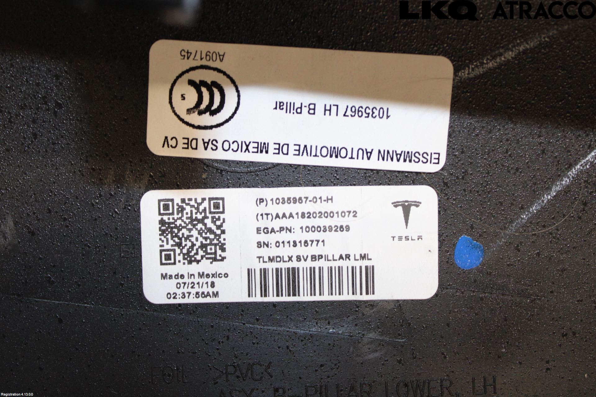 Tesla MODEL X 16- Innr Deksel A-B-C Stolpe