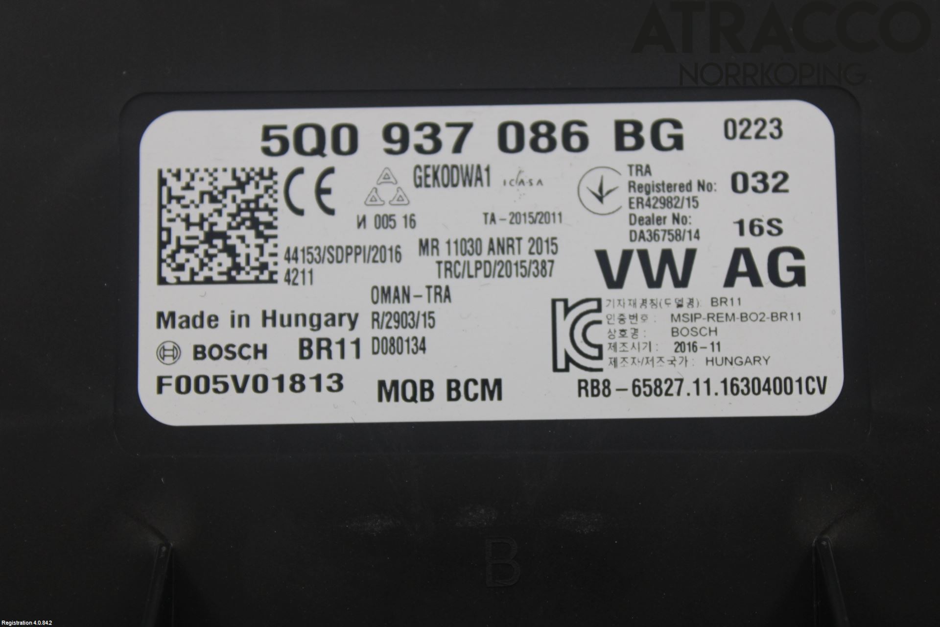 Volkswagen VW PASSAT 15-19 Styreenhet Klima