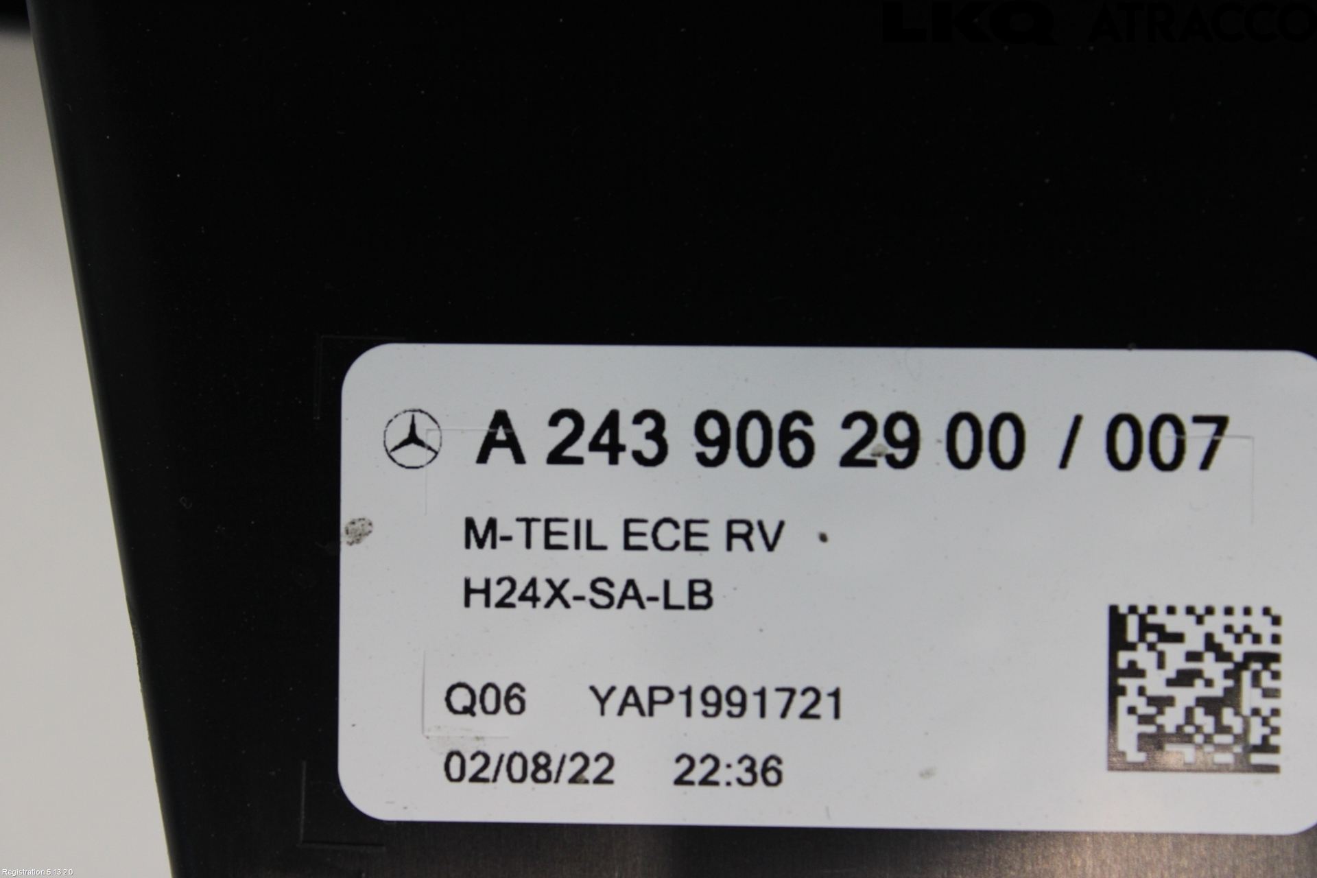 Mercedes-Benz MB EQA (H243) 21- Refleksplate - Skiltplate