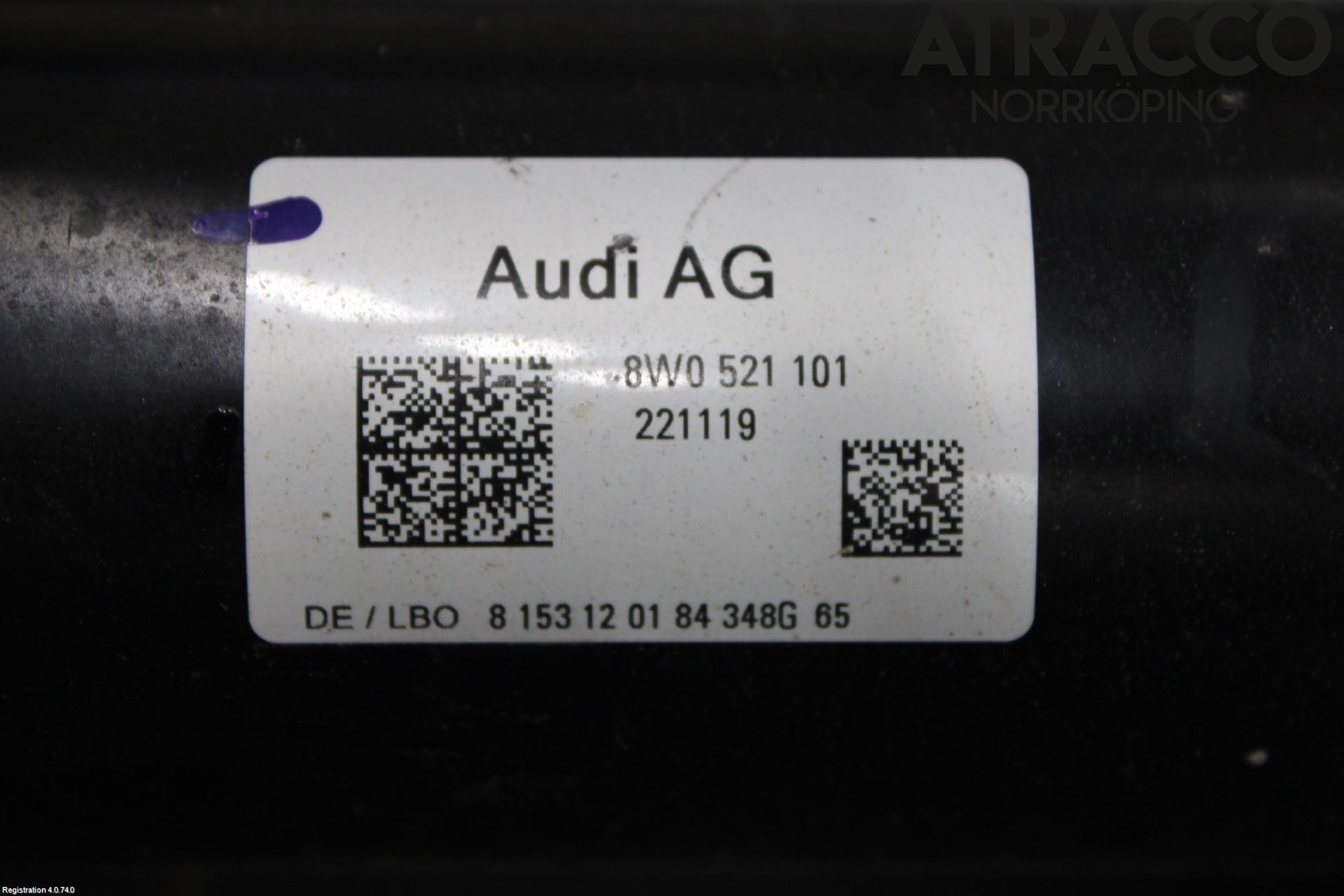 Audi A4/S4 B9 20- Mellomaksel Kompl