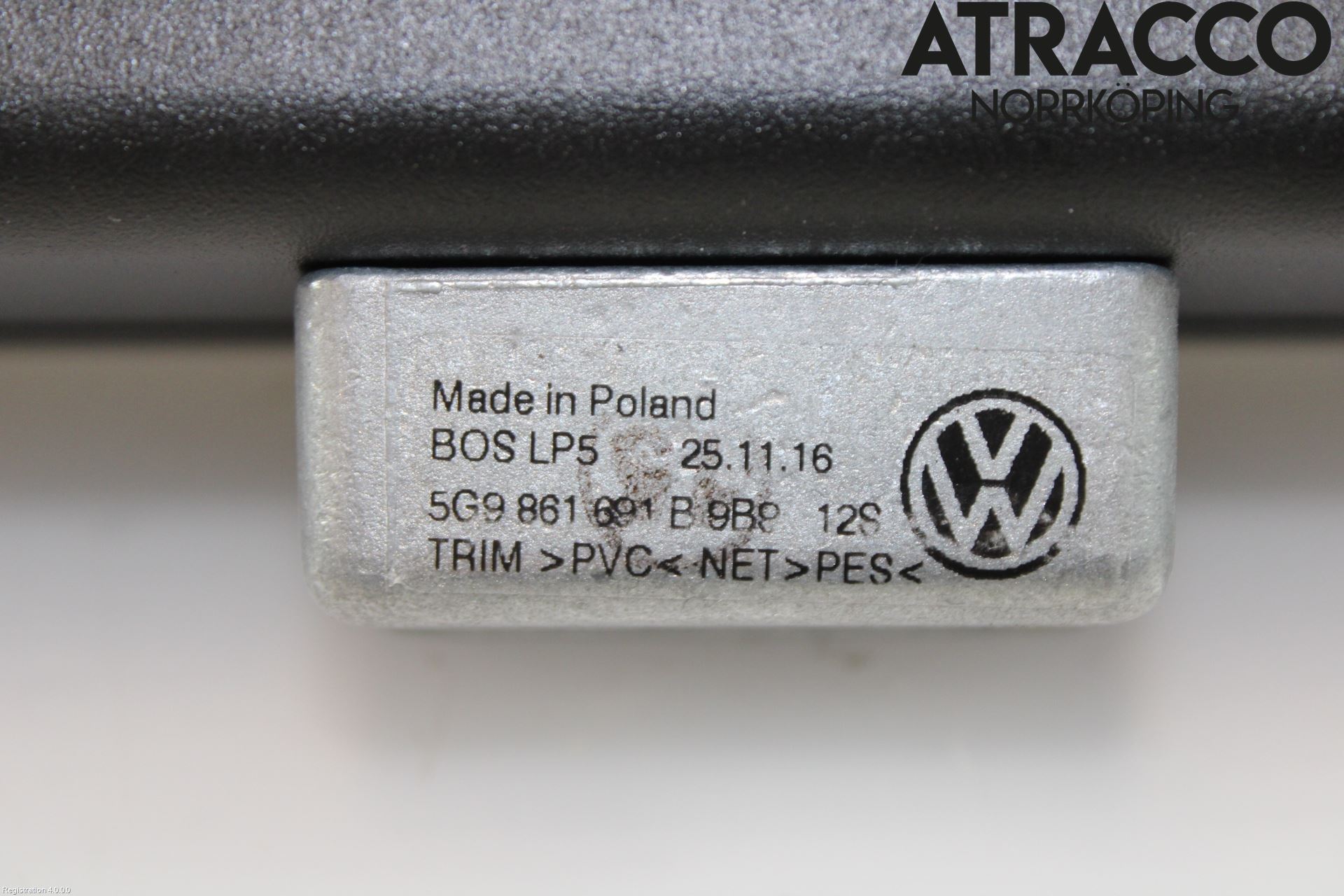 Volkswagen VW GOLF / E-GOLF VII 13-20 Innr Lastenett