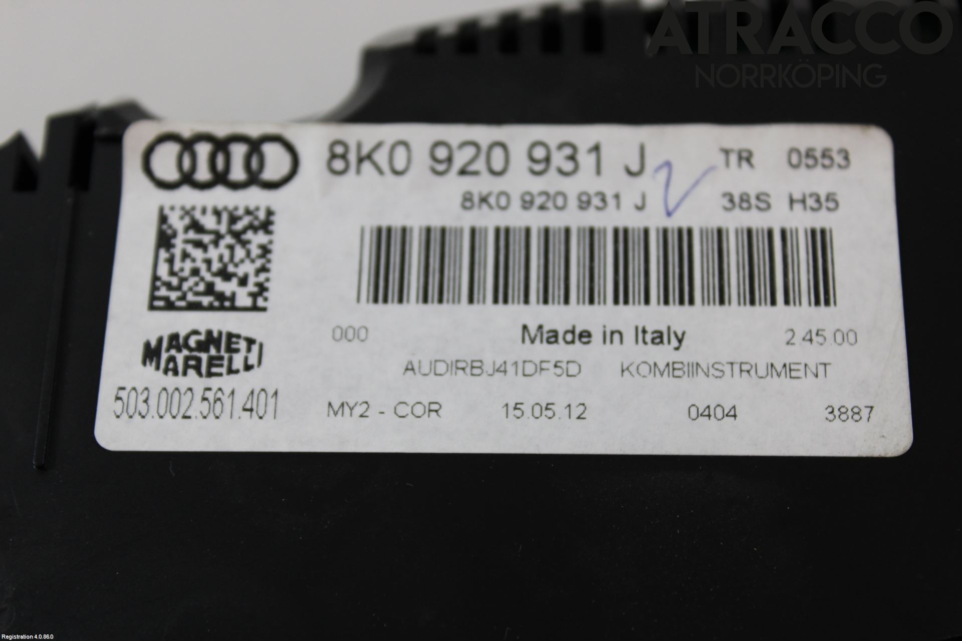 Audi A4 12-15 Instr Kombinert