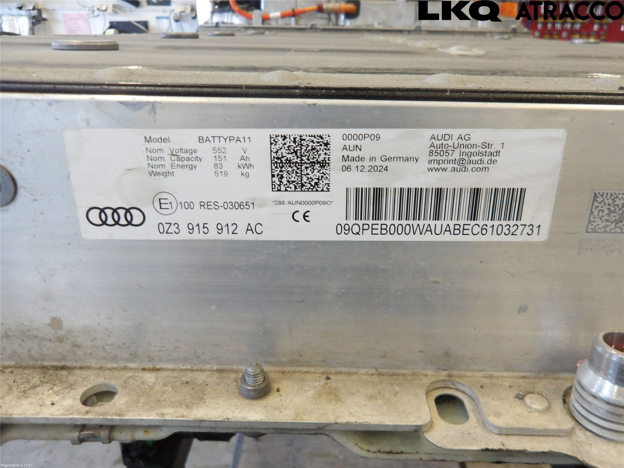 Audi Q6 E-TRON CN 24- Hybrid Batteri