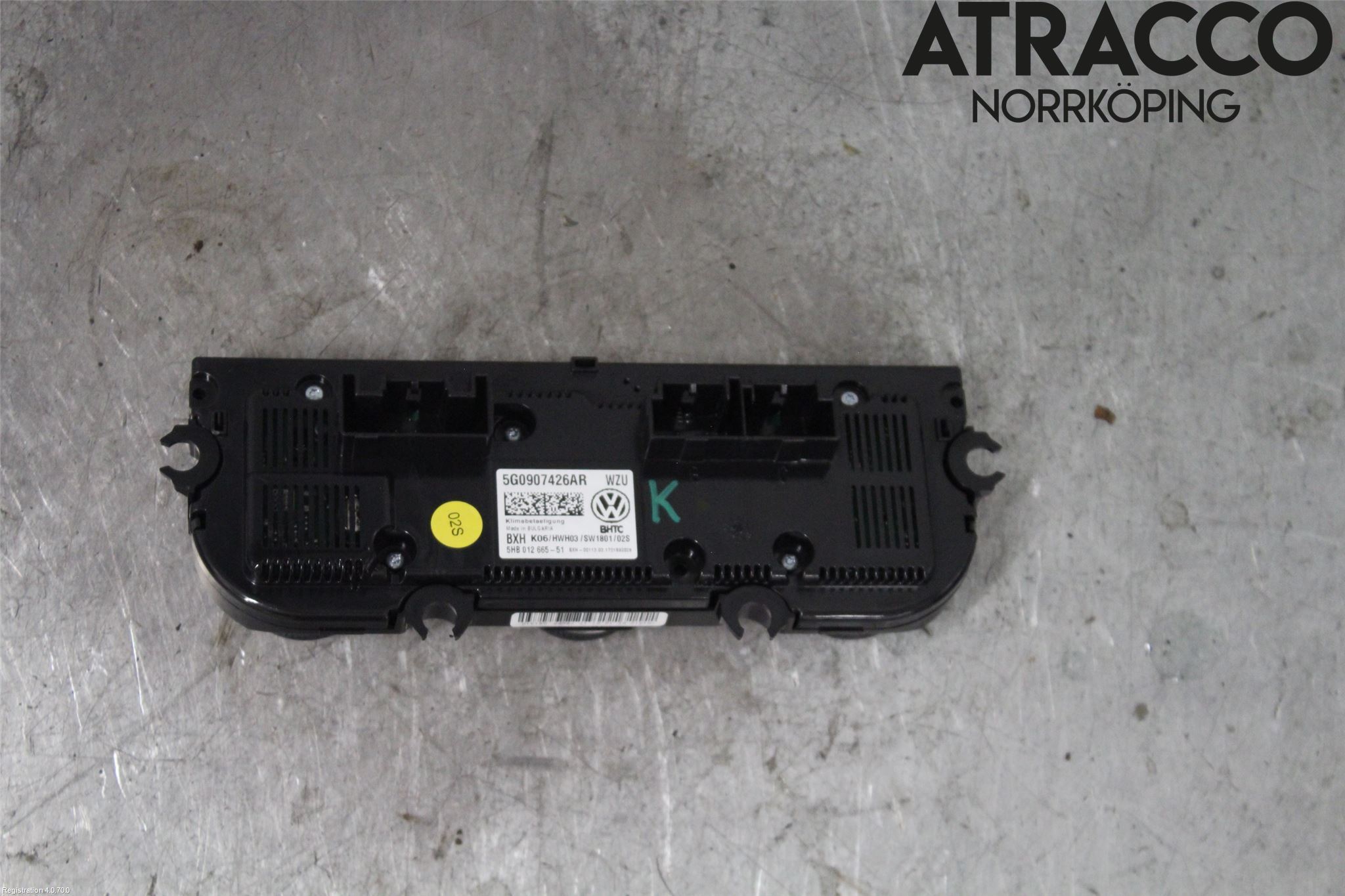 Volkswagen VW GOLF / E-GOLF VII 13-20 Varmeapparat Panel(Regulering)