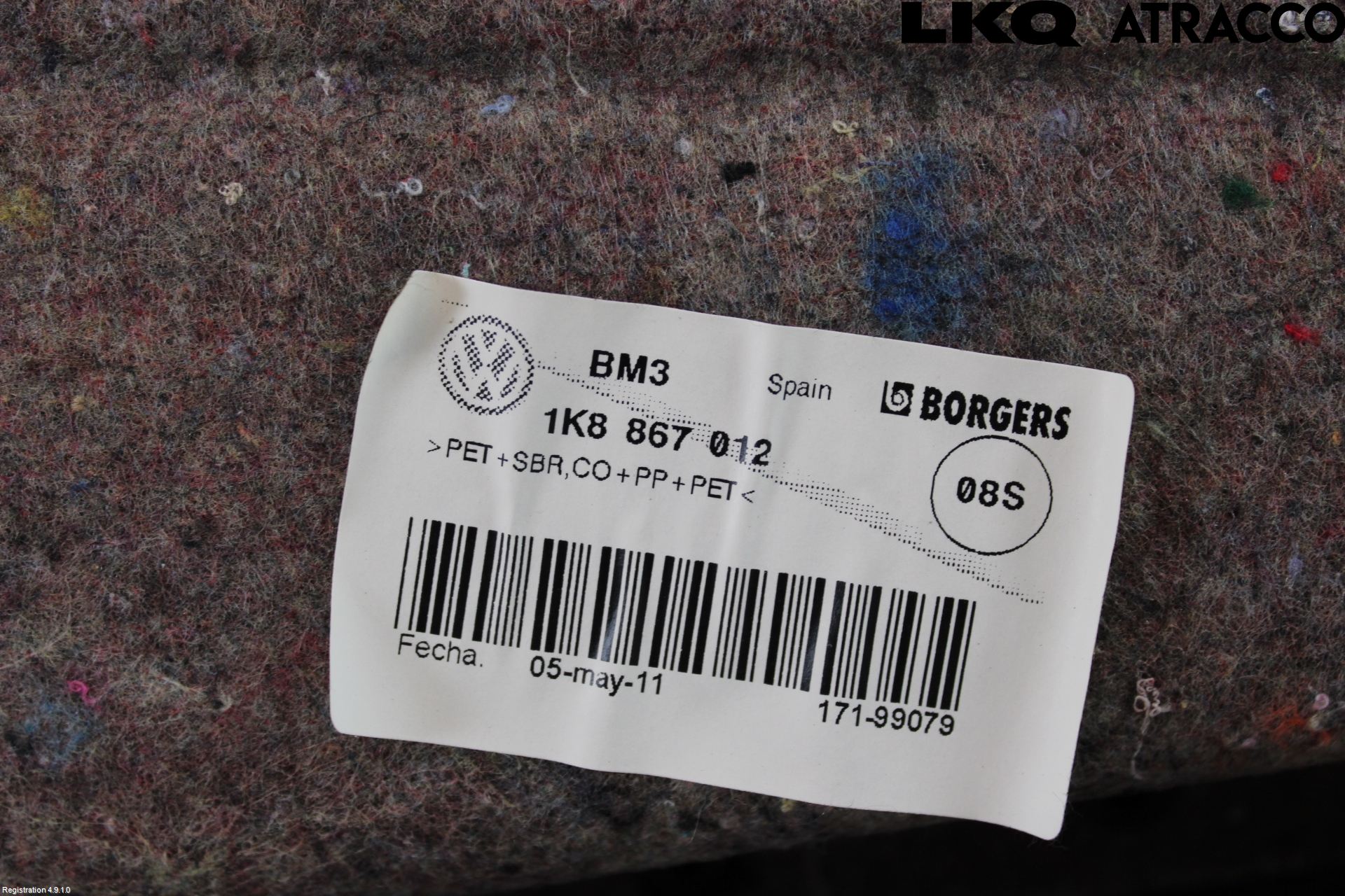 Volkswagen VW SCIROCCO 09-17 Innr Dørtrekk Høyre