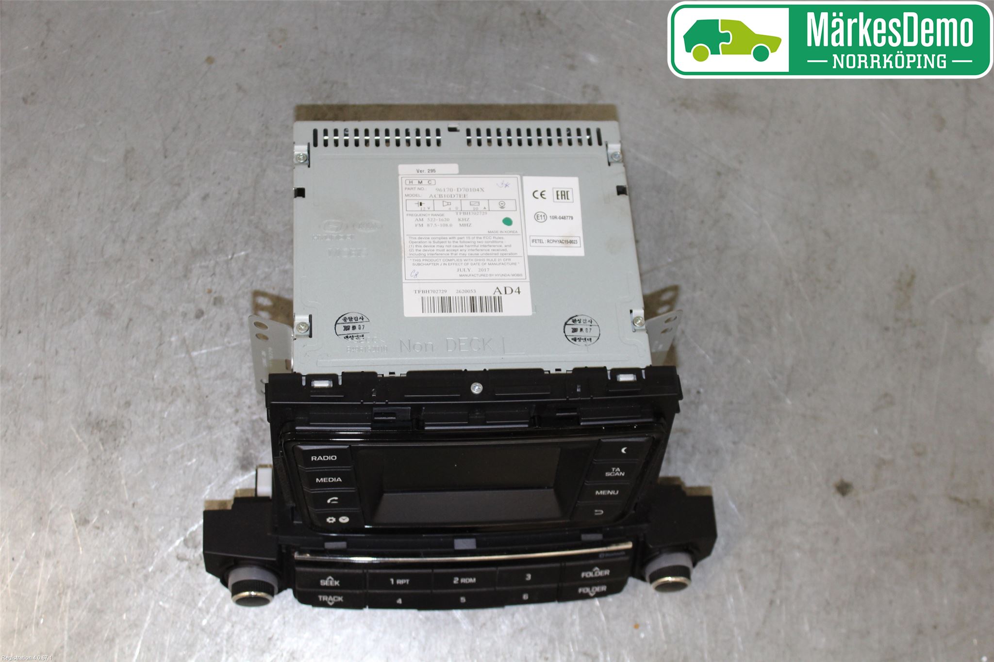 Hyundai TUCSON 05- Stereo Radio Med Cd