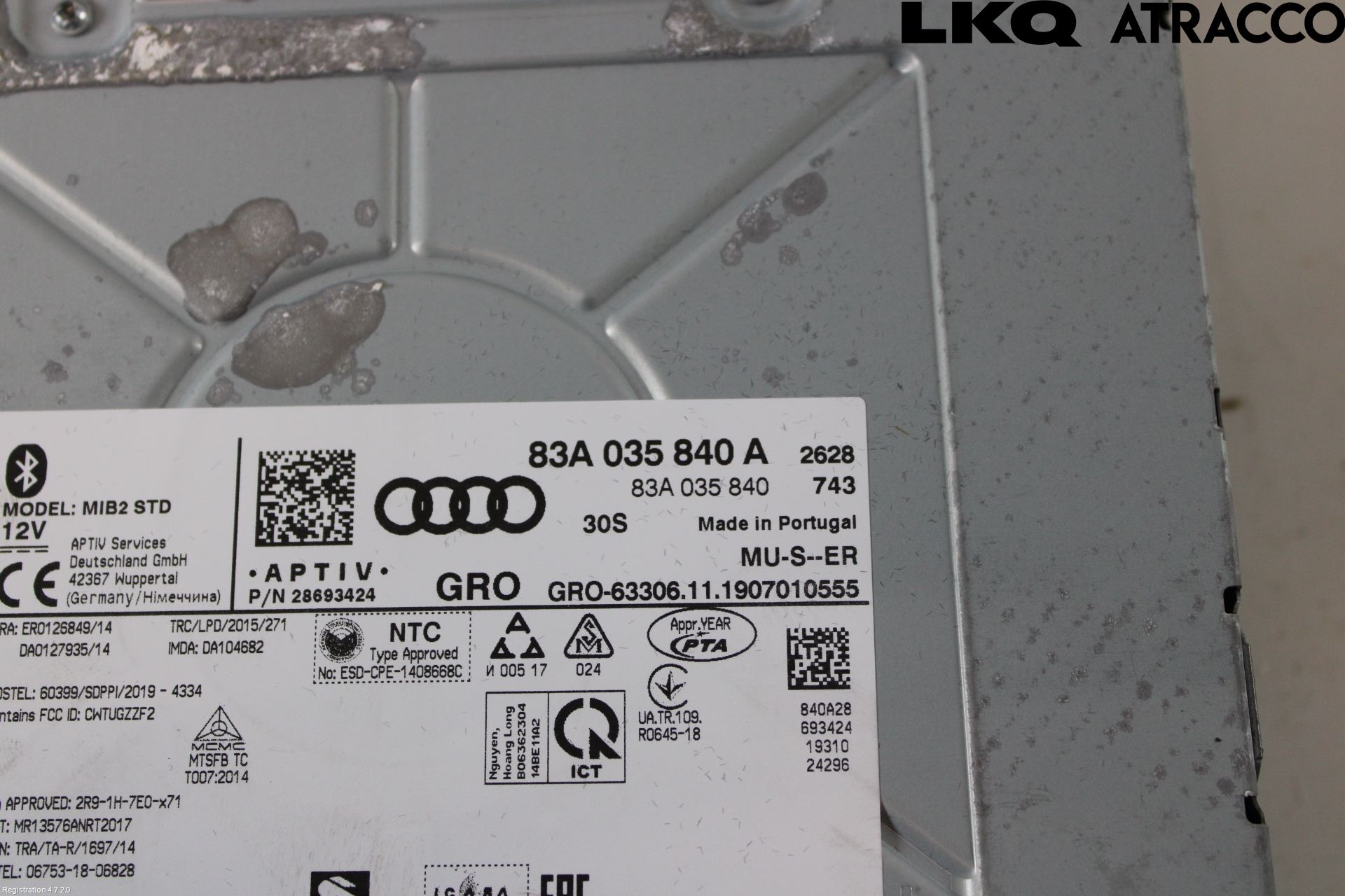 Audi Q3 F3 19- Stereo Radio Med Cd