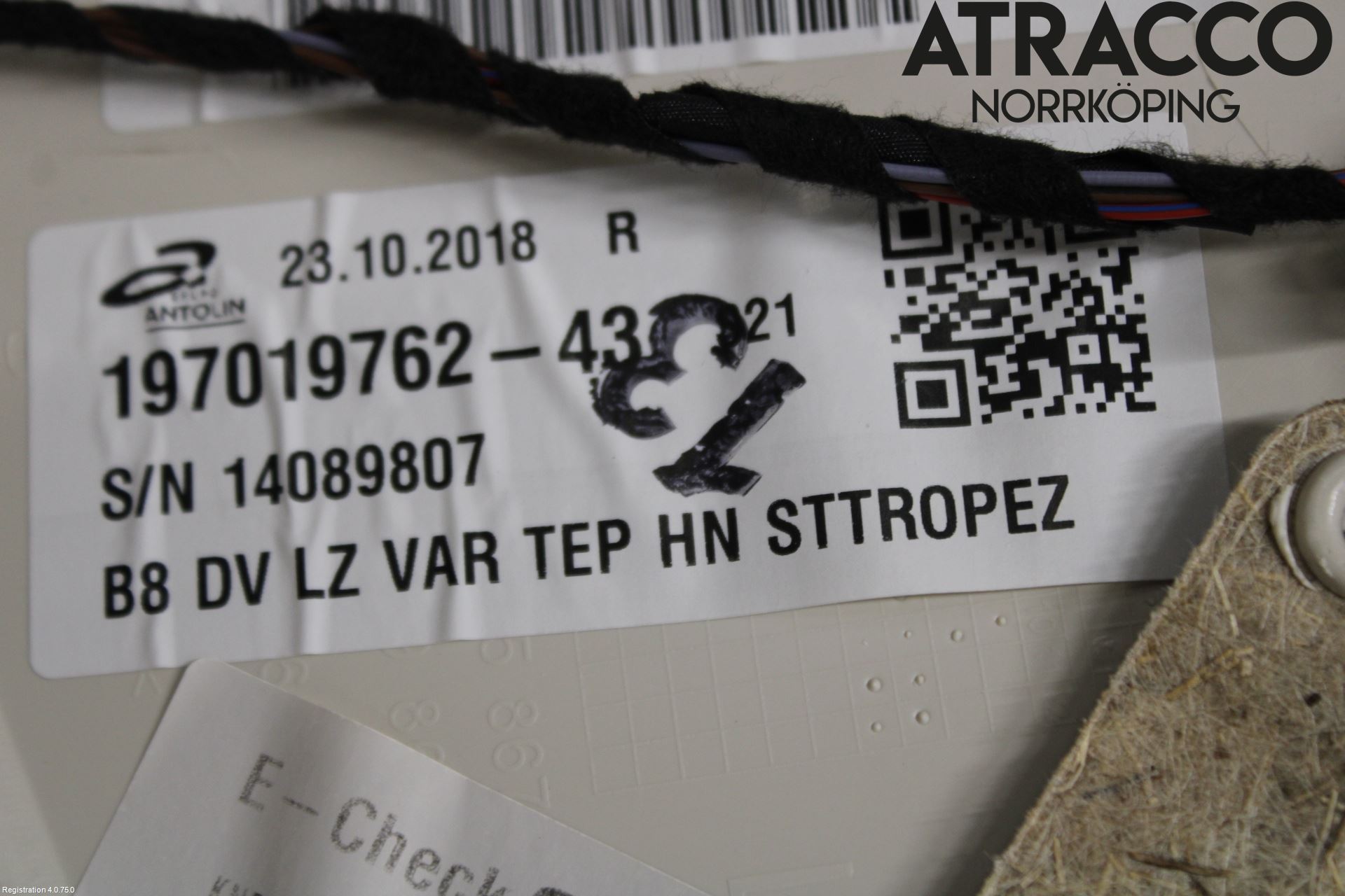 Volkswagen VW PASSAT 15-19 Innr Dørtrekk Venstre