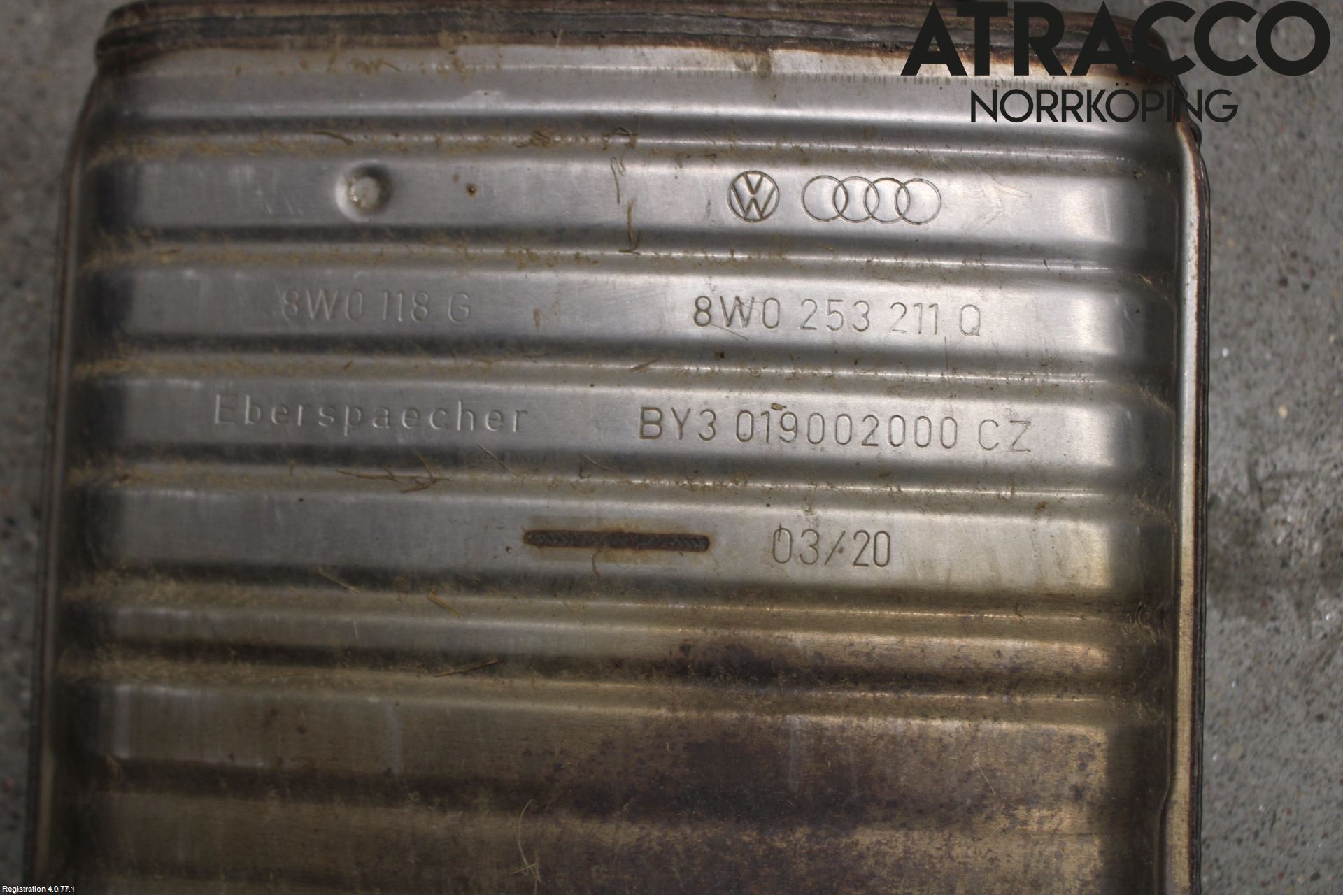 Audi A5 17- Eksos Midtre Potte