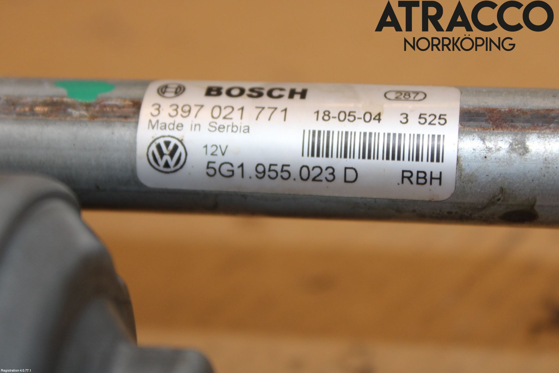 Volkswagen VW GOLF / E-GOLF VII 13-20 Viskeroverføring Frontrute
