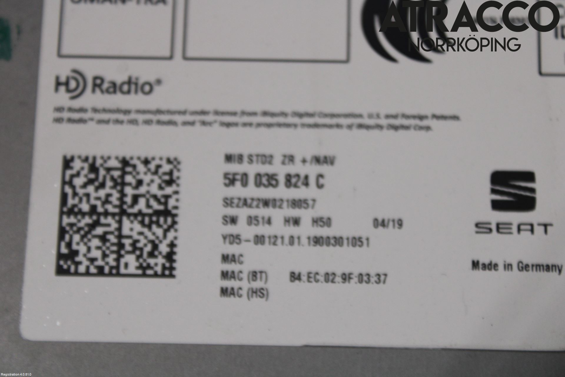 Seat LEON 13-20 Stereo Radio Med Cd