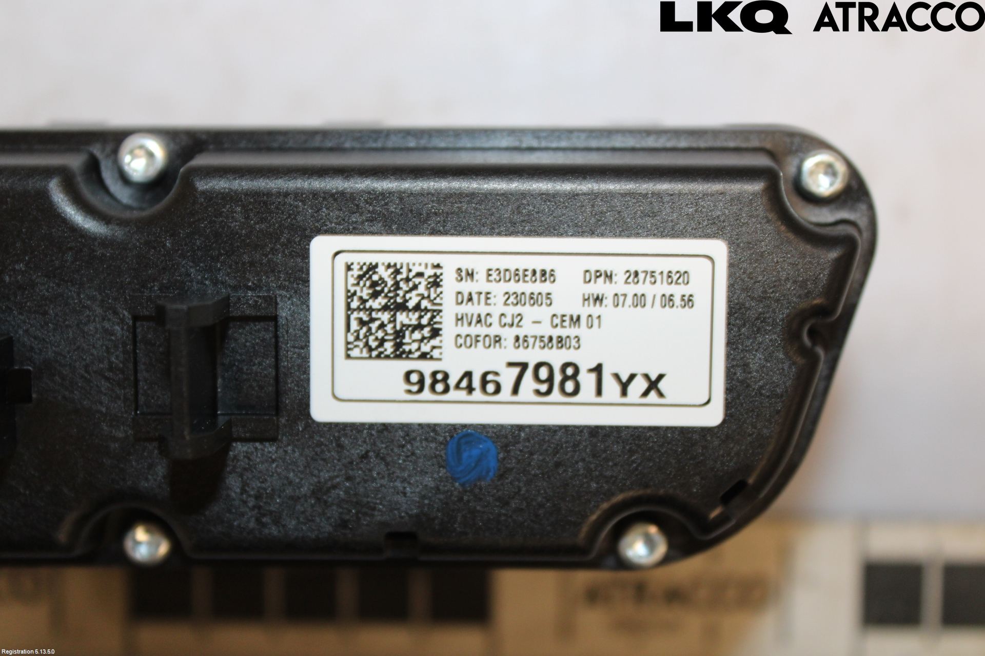 Opel GRANDLAND X 18- Varmeapparat Panel(Regulering)