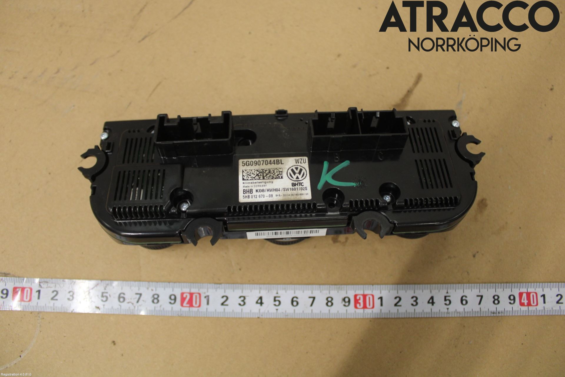 Volkswagen VW GOLF / E-GOLF VII 13-20 Varmeapparat Panel(Regulering)