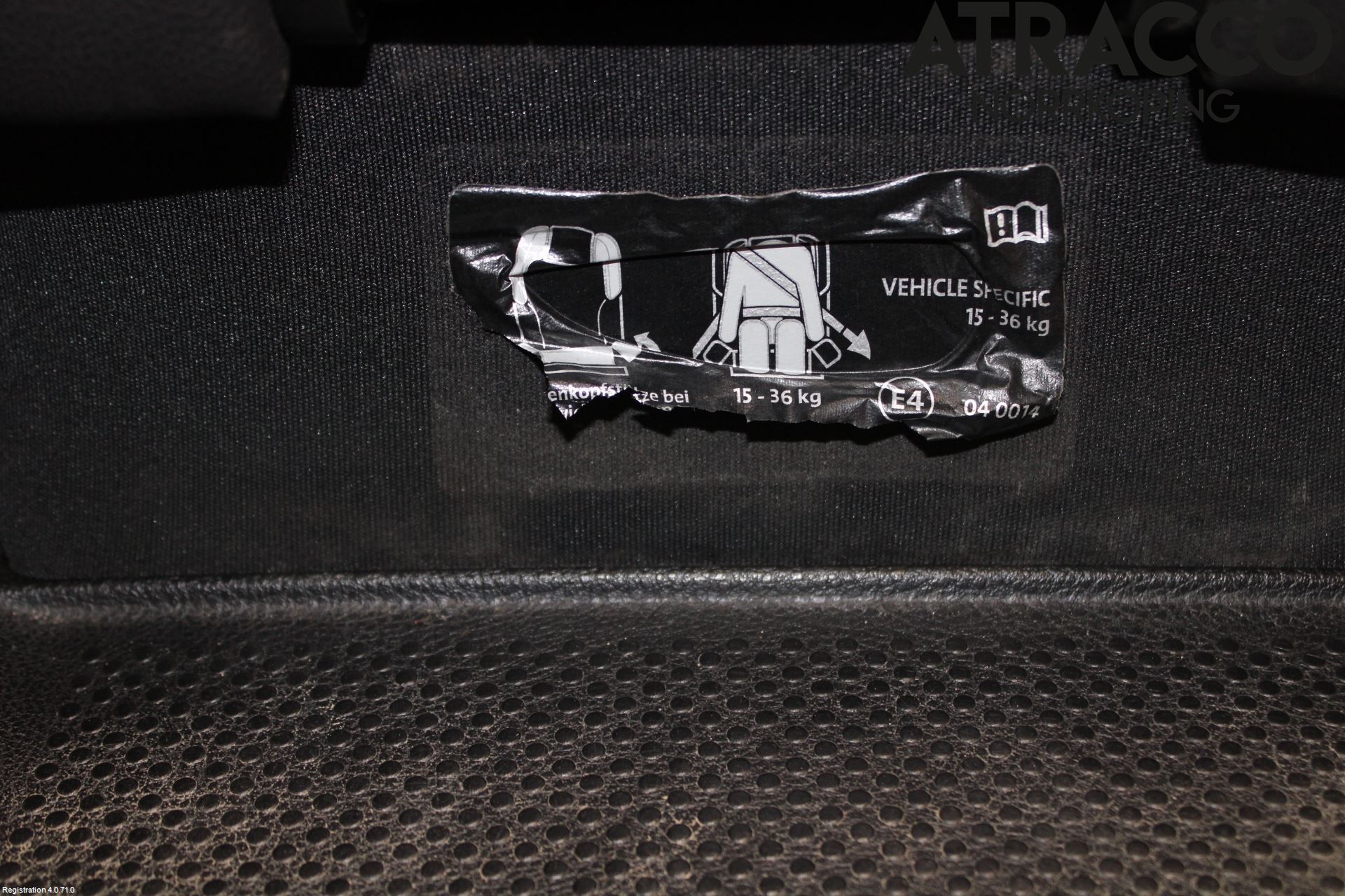 Volkswagen VW SHARAN 11- Innr Sete Bak (Enkel-Stol)
