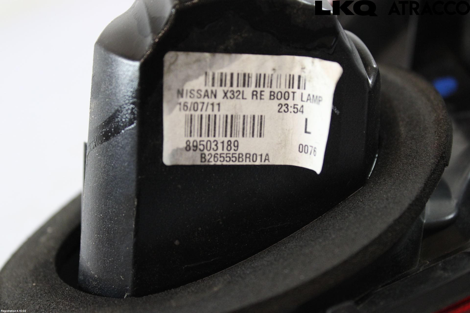 Nissan QASHQAI+2  10-14 Baklykt Venstre  På Luke(Indre