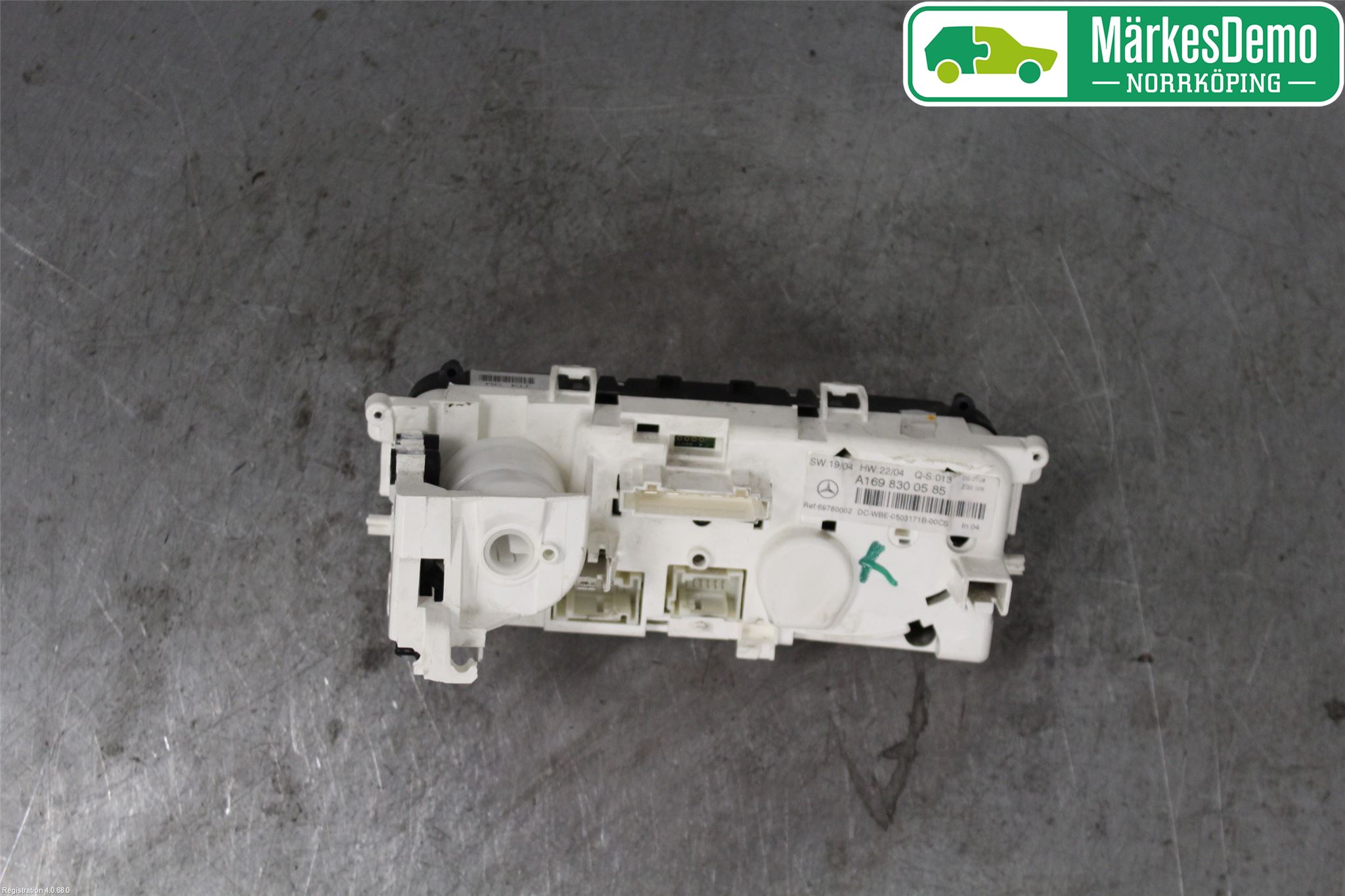 Mercedes-Benz MB B-KLASS (W245) 05-12 Varmeapparat Panel(Regulering)