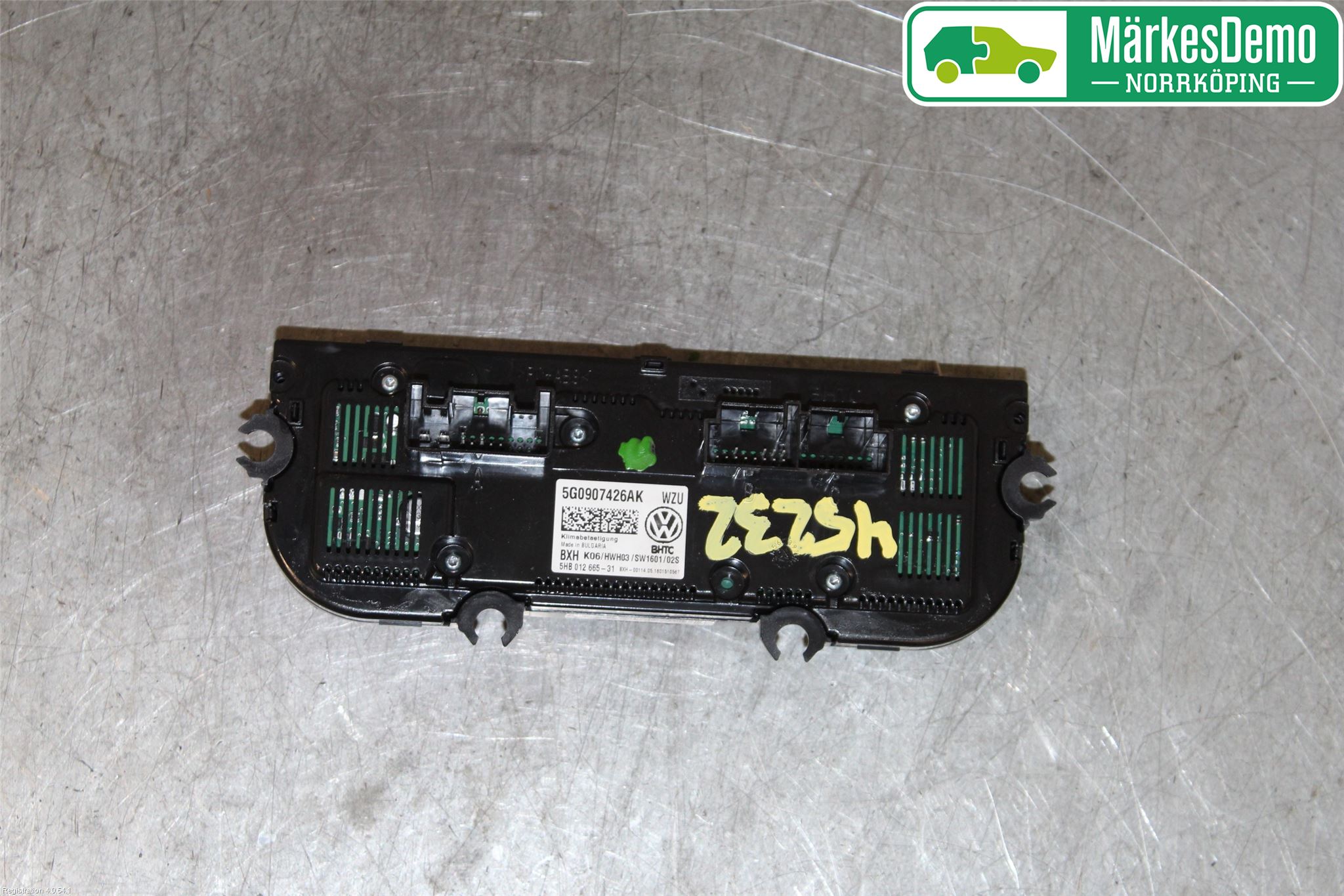 Volkswagen VW GOLF / E-GOLF VII 13-20 Varmeapparat Panel(Regulering)