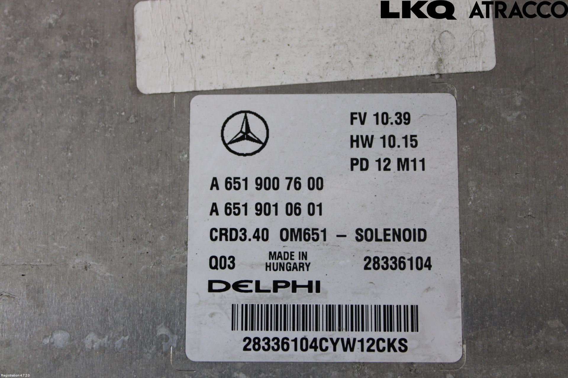 Mercedes-Benz MB B-KLASS (W246/W242) 12-19 Styreenhet Dieselpumpe
