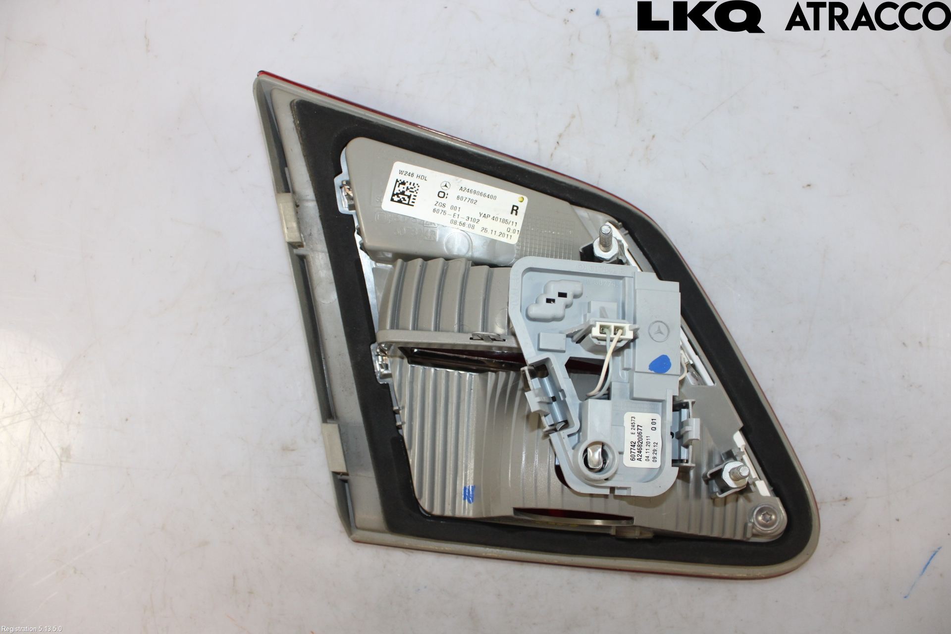 Mercedes-Benz MB B-KLASS (W246/W242) 12-19 Baklykt Høyre  På Luke(Indre)