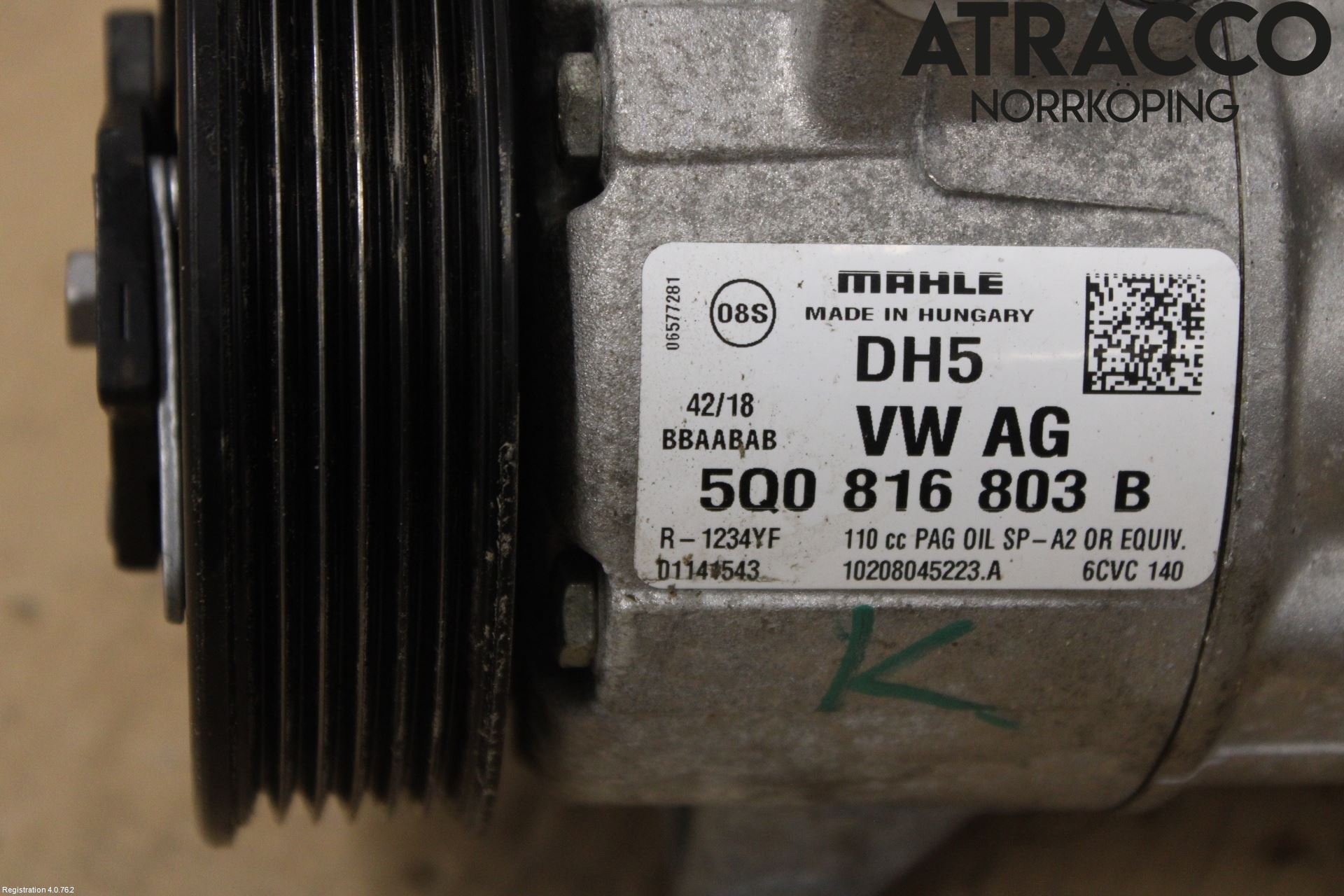 Volkswagen VW TIGUAN 16-24 Varme Ac Kompressor